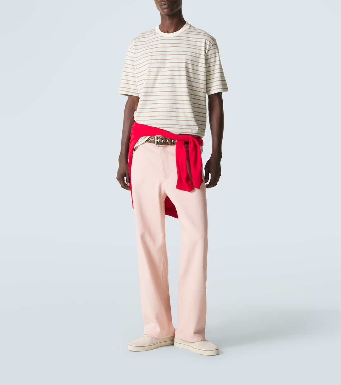 Striped cotton jersey T-shirt | Auralee