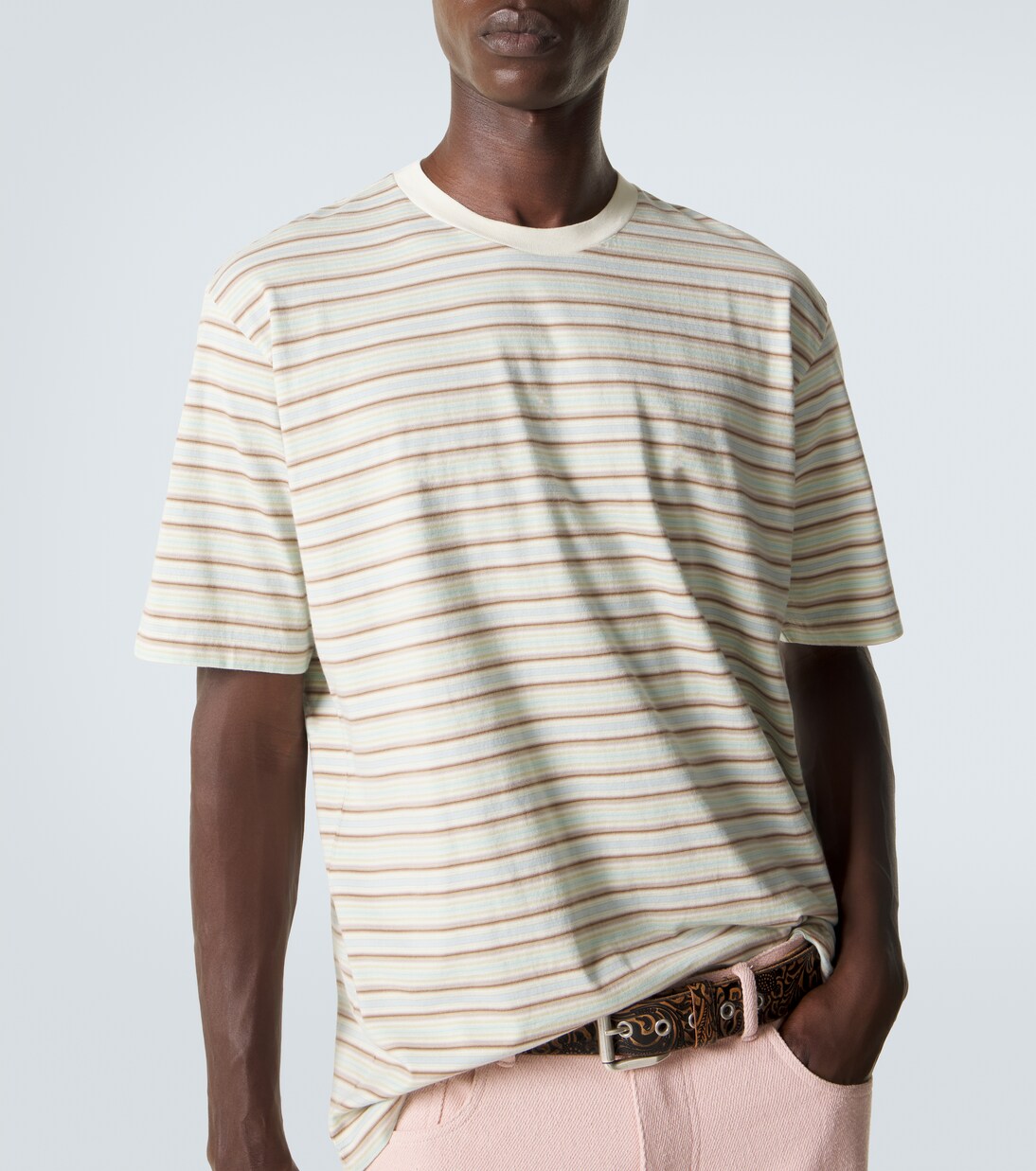 Striped cotton jersey T-shirt | Auralee