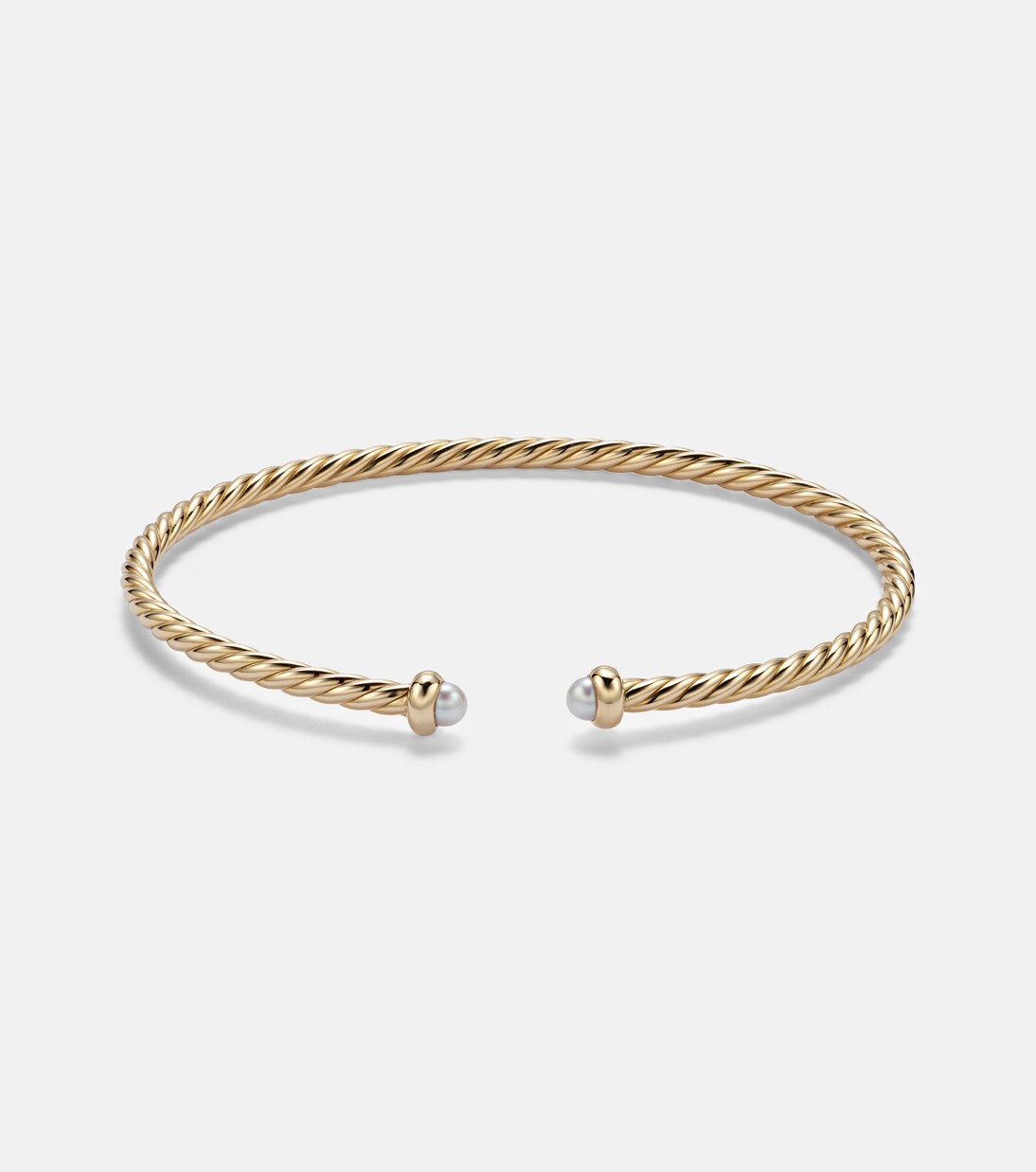Bracciale Cablespira® Flex Micro in oro 18kt con perle | David Yurman