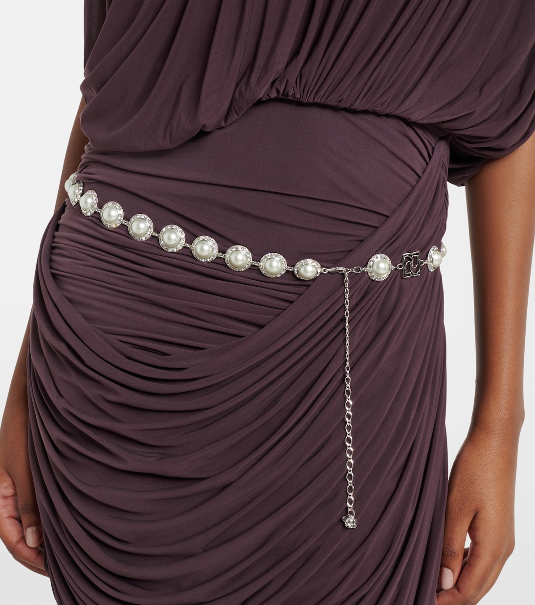 Crystal-embellished faux pearl belt | Magda Butrym