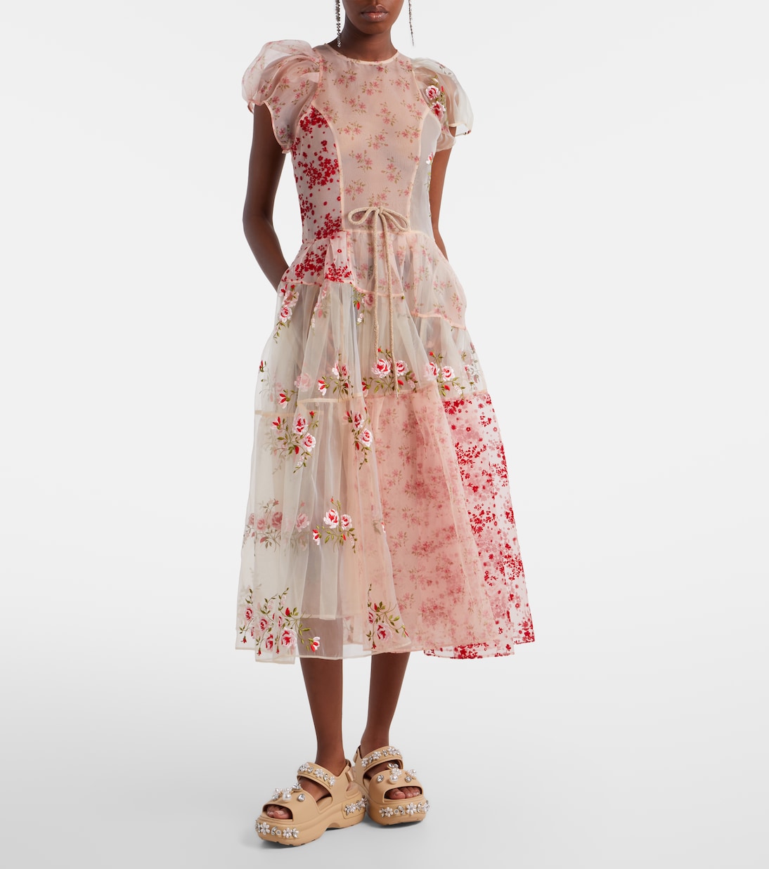 Midikleid aus transparentem Organza | Simone Rocha
