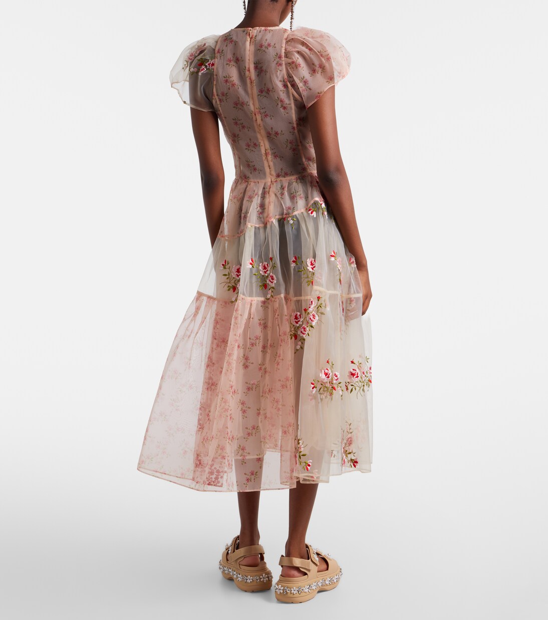 Midikleid aus transparentem Organza | Simone Rocha