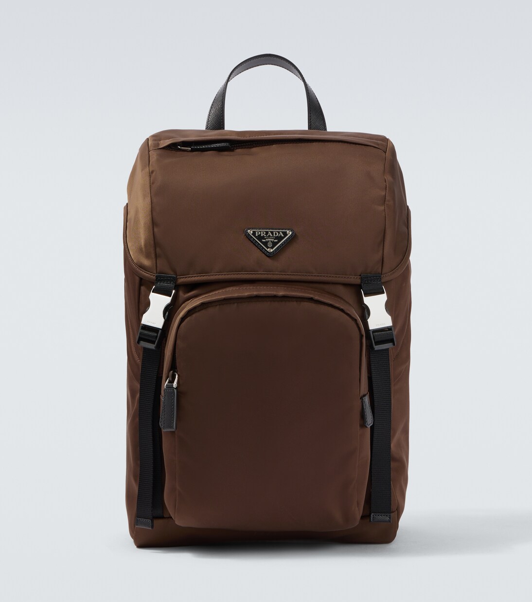 Rucksack aus Re-Nylon mit Leder | Prada