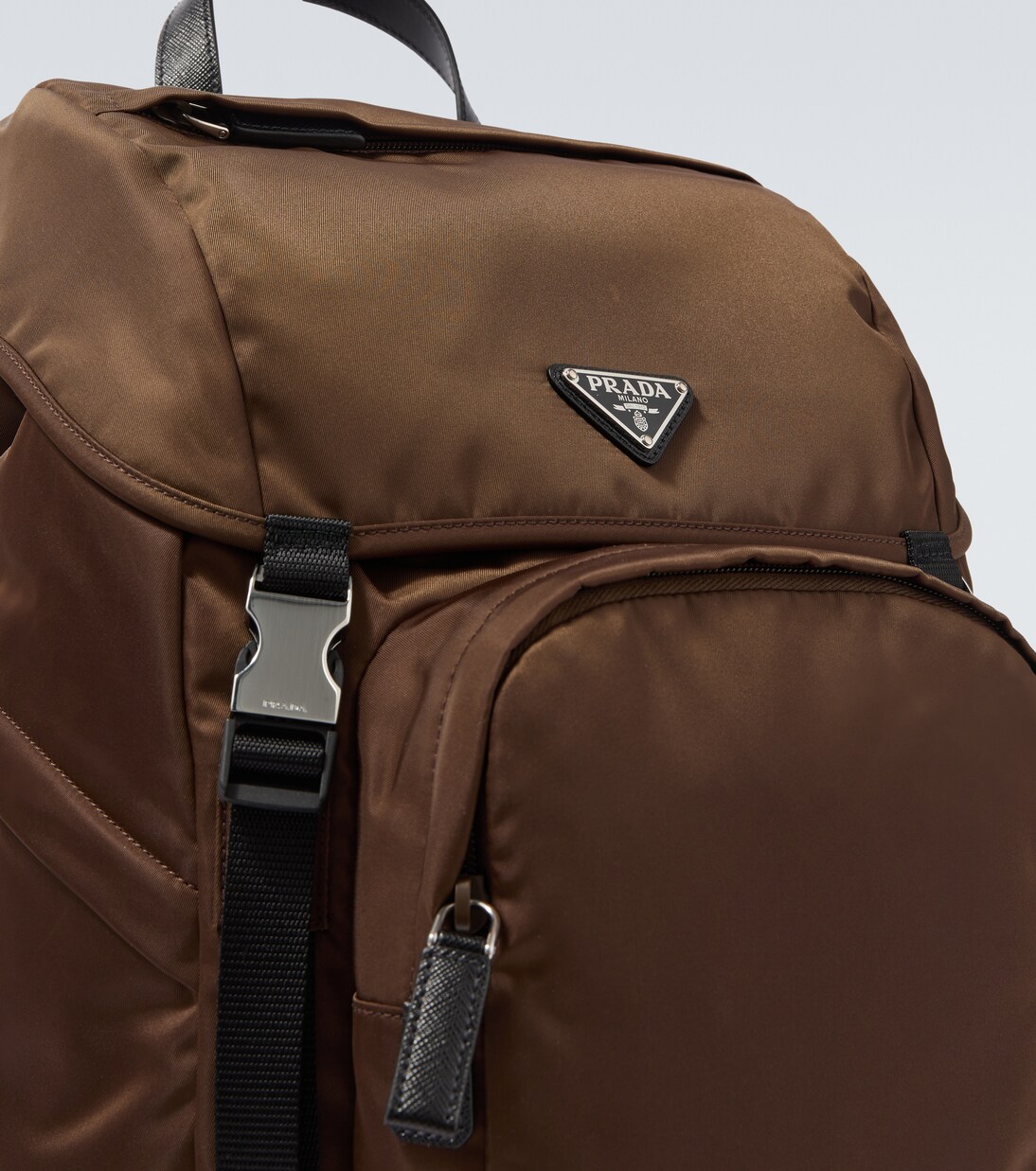 Rucksack aus Re-Nylon mit Leder | Prada