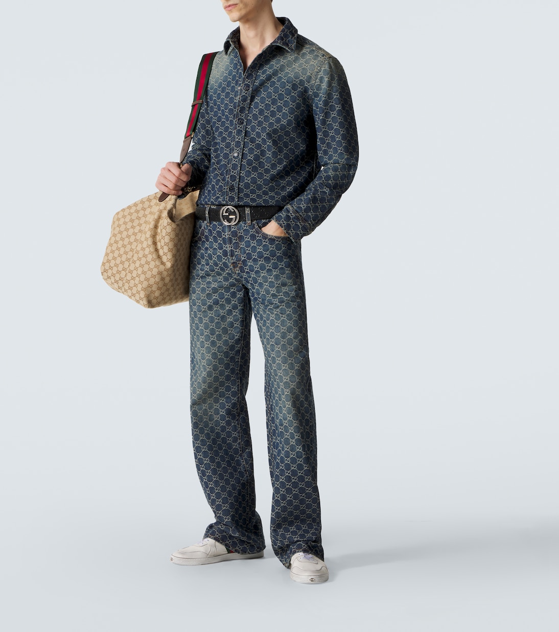 Flared Jeans GG aus Jacquard | Gucci