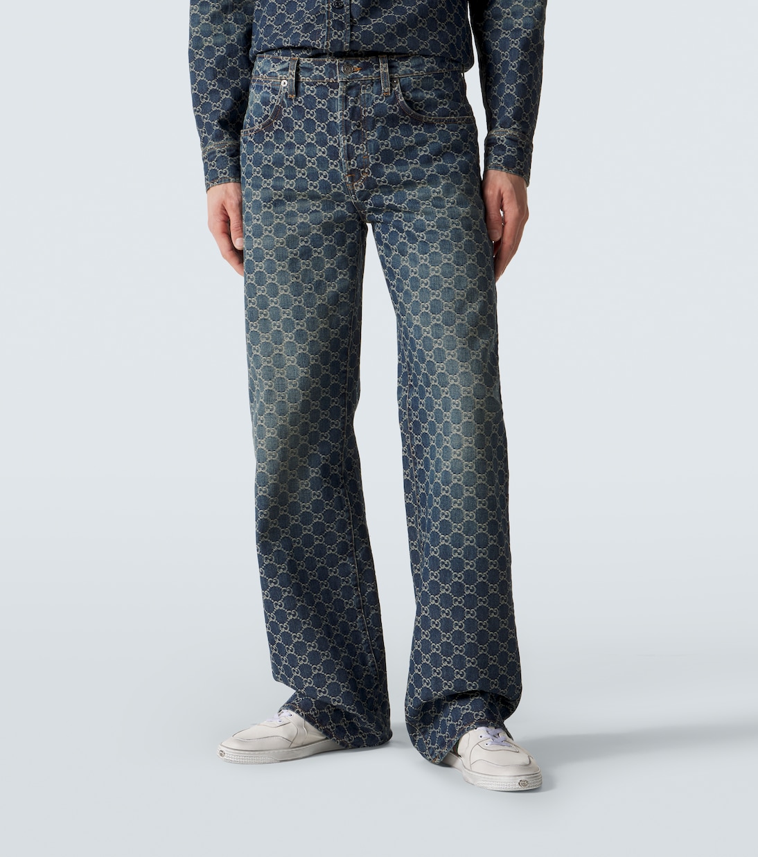 Flared Jeans GG aus Jacquard | Gucci