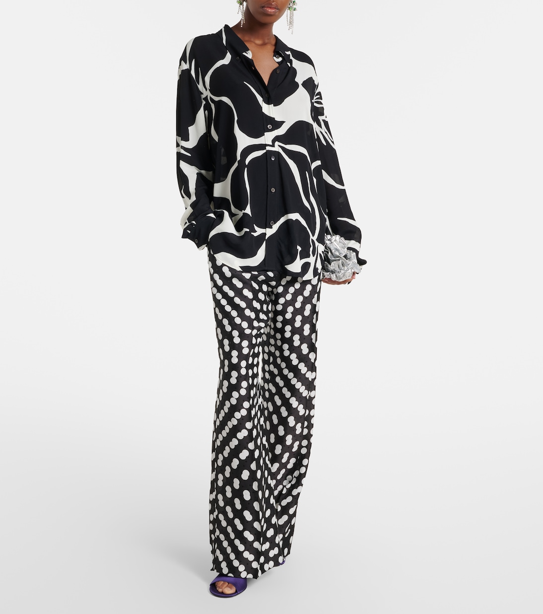 Pantalon ample à pois | Dries Van Noten