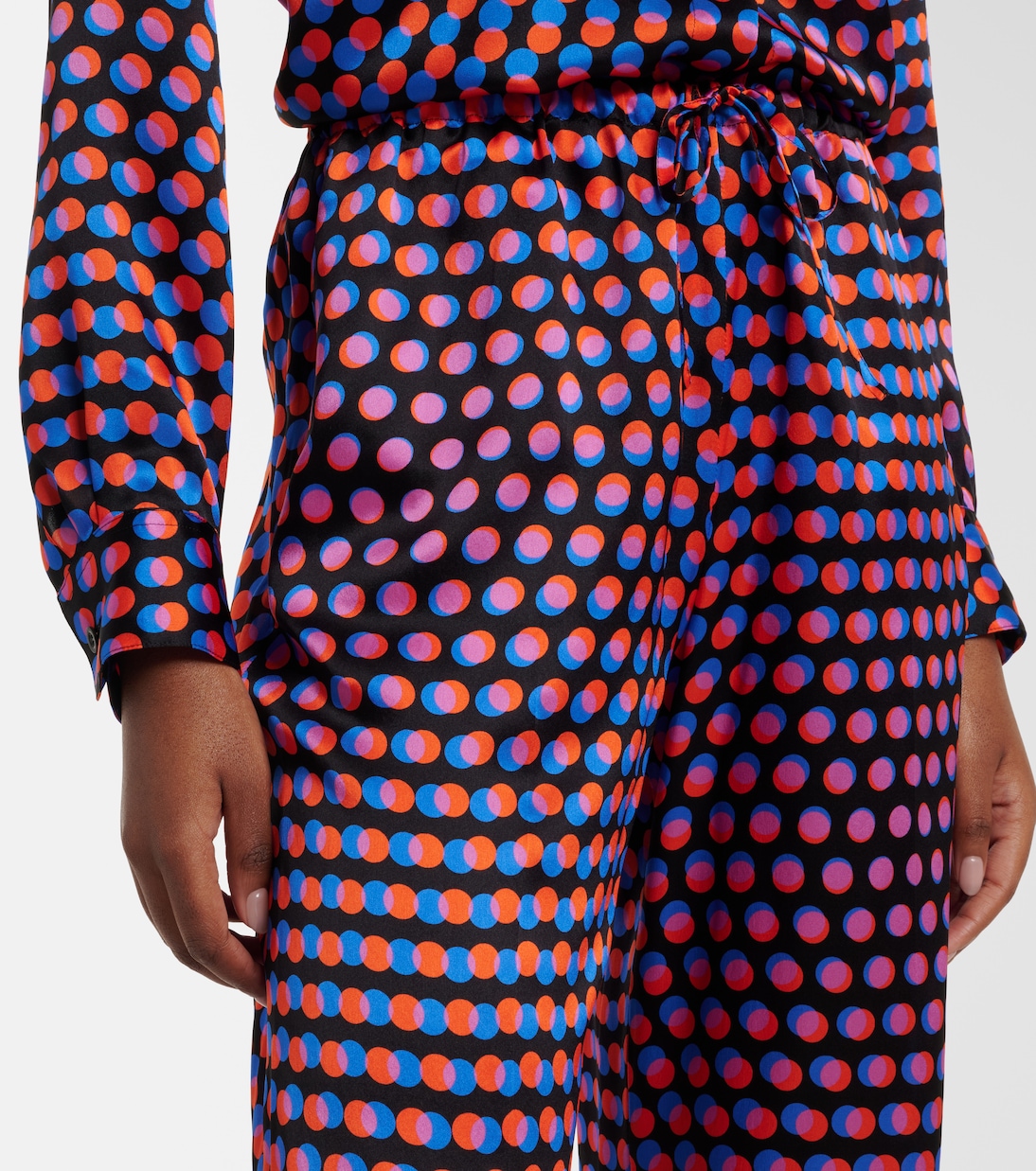 Pantaloni a gamba larga in seta a pois | Dries Van Noten