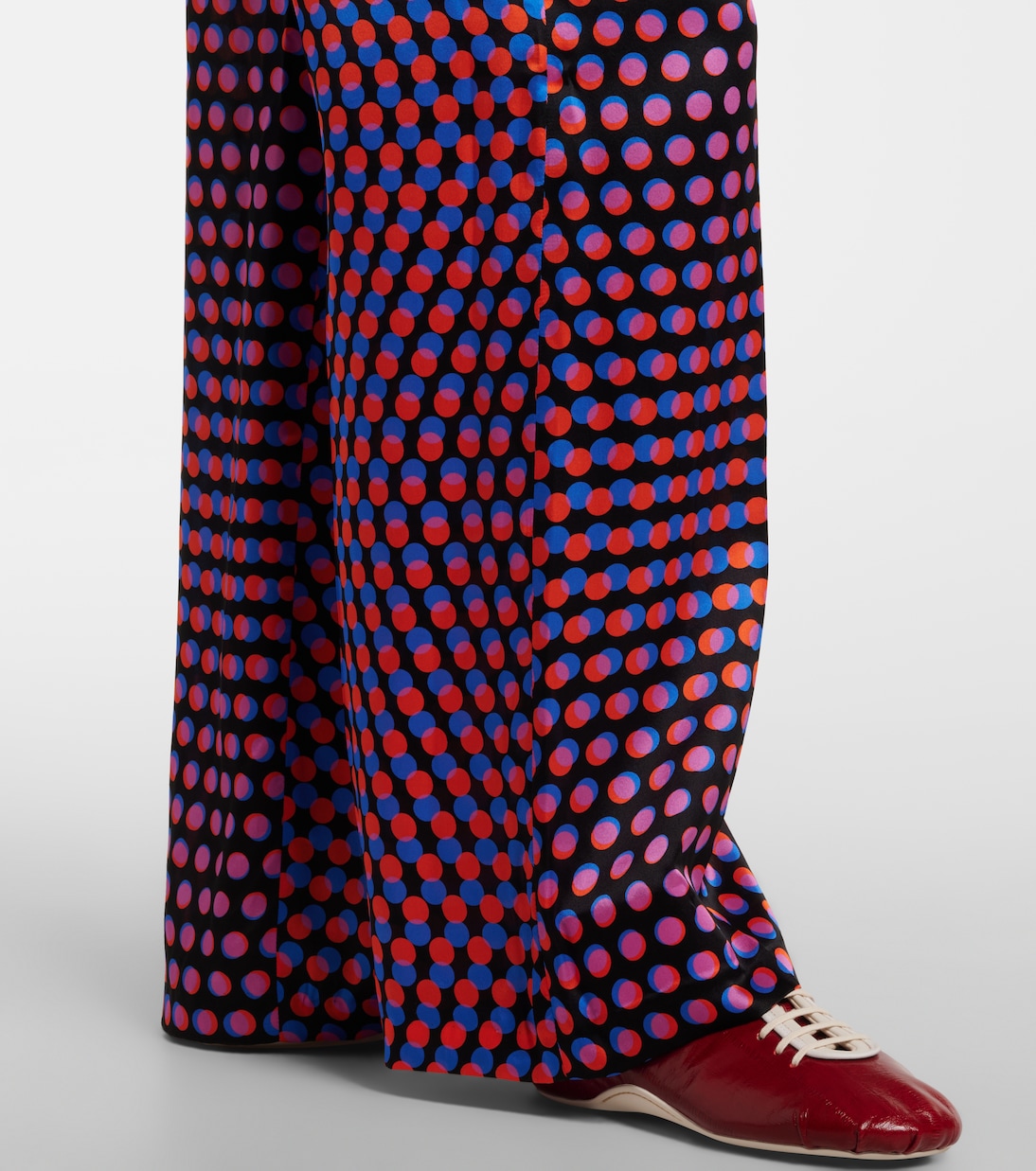 Pantaloni a gamba larga in seta a pois | Dries Van Noten