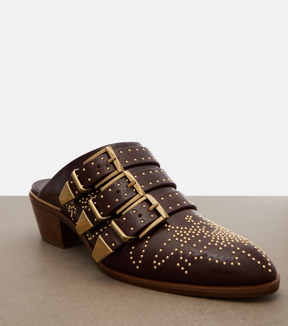 Susan studded leather mules | Chloé