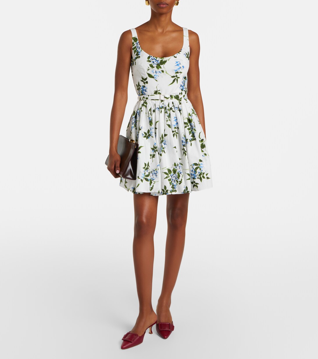 Eglantine floral belted cotton minidress | Emilia Wickstead