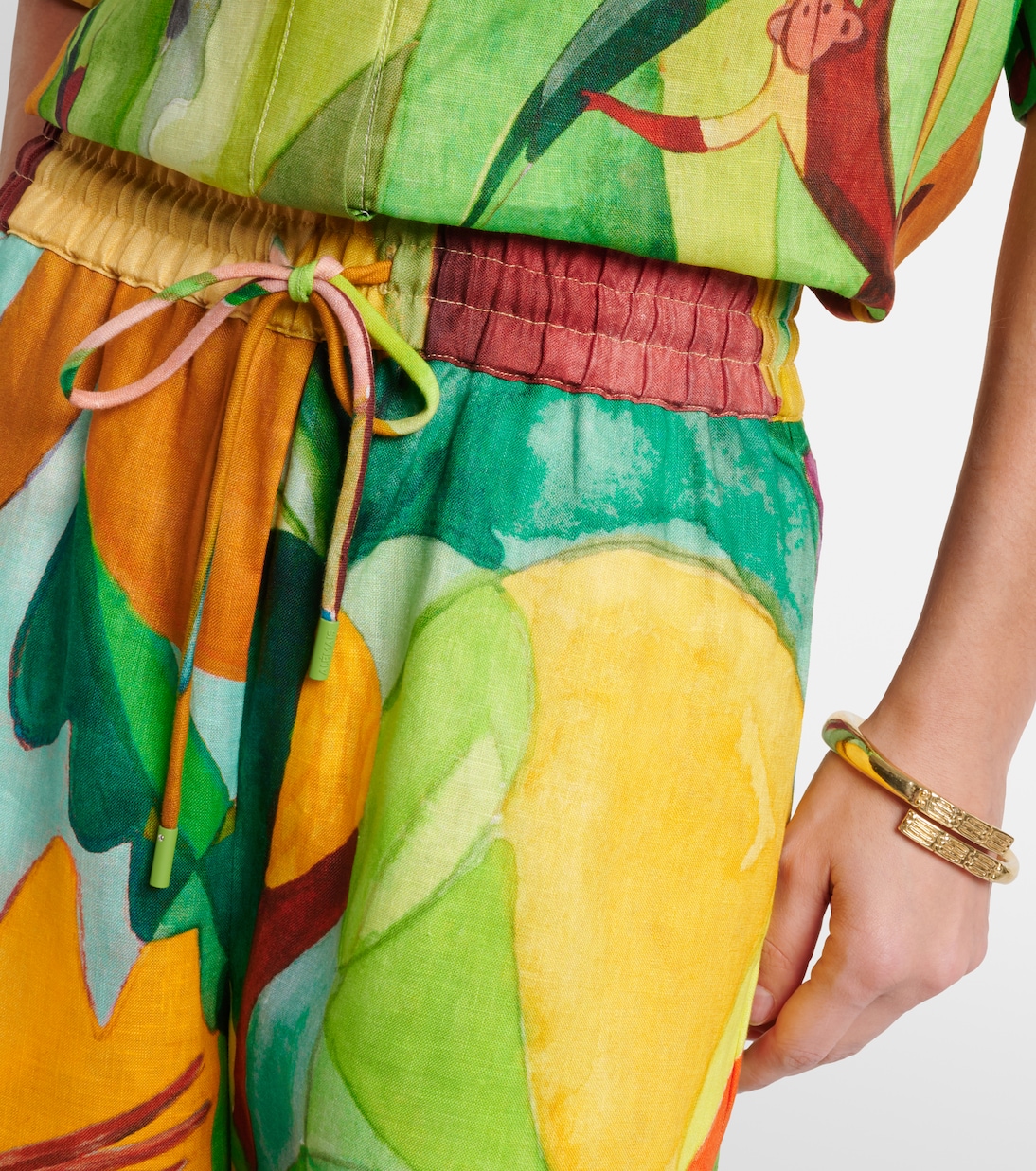 x Mokshini linen wide-leg pants | Alémais