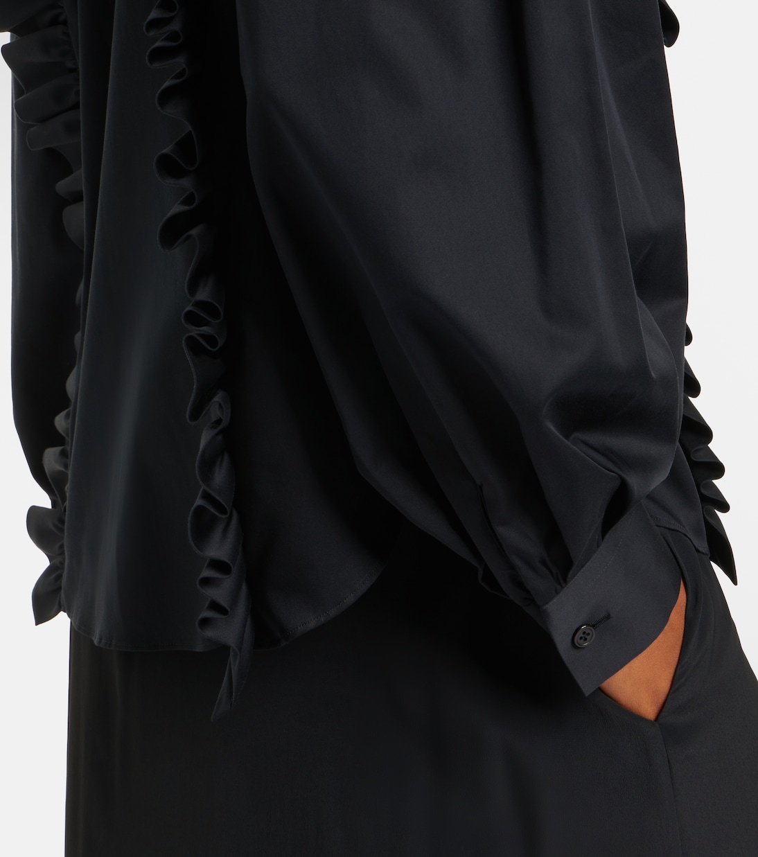 Ruffled cotton shirt | Noir Kei Ninomiya