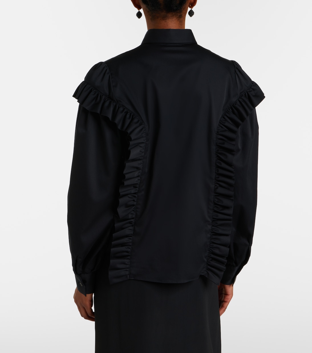 Ruffled cotton shirt | Noir Kei Ninomiya