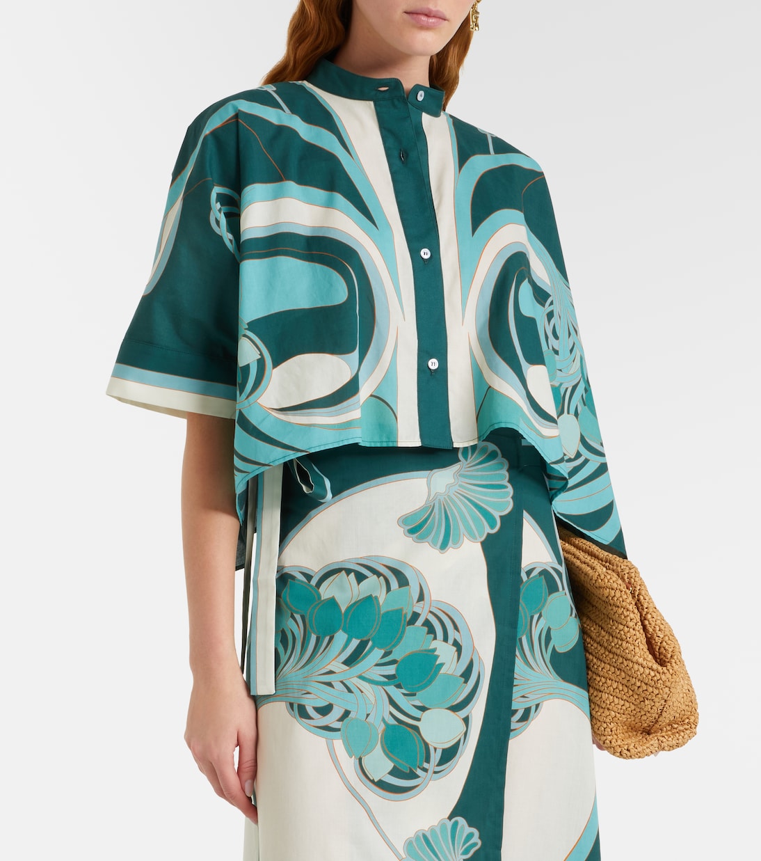 Chemise courte en coton imprimée | La DoubleJ