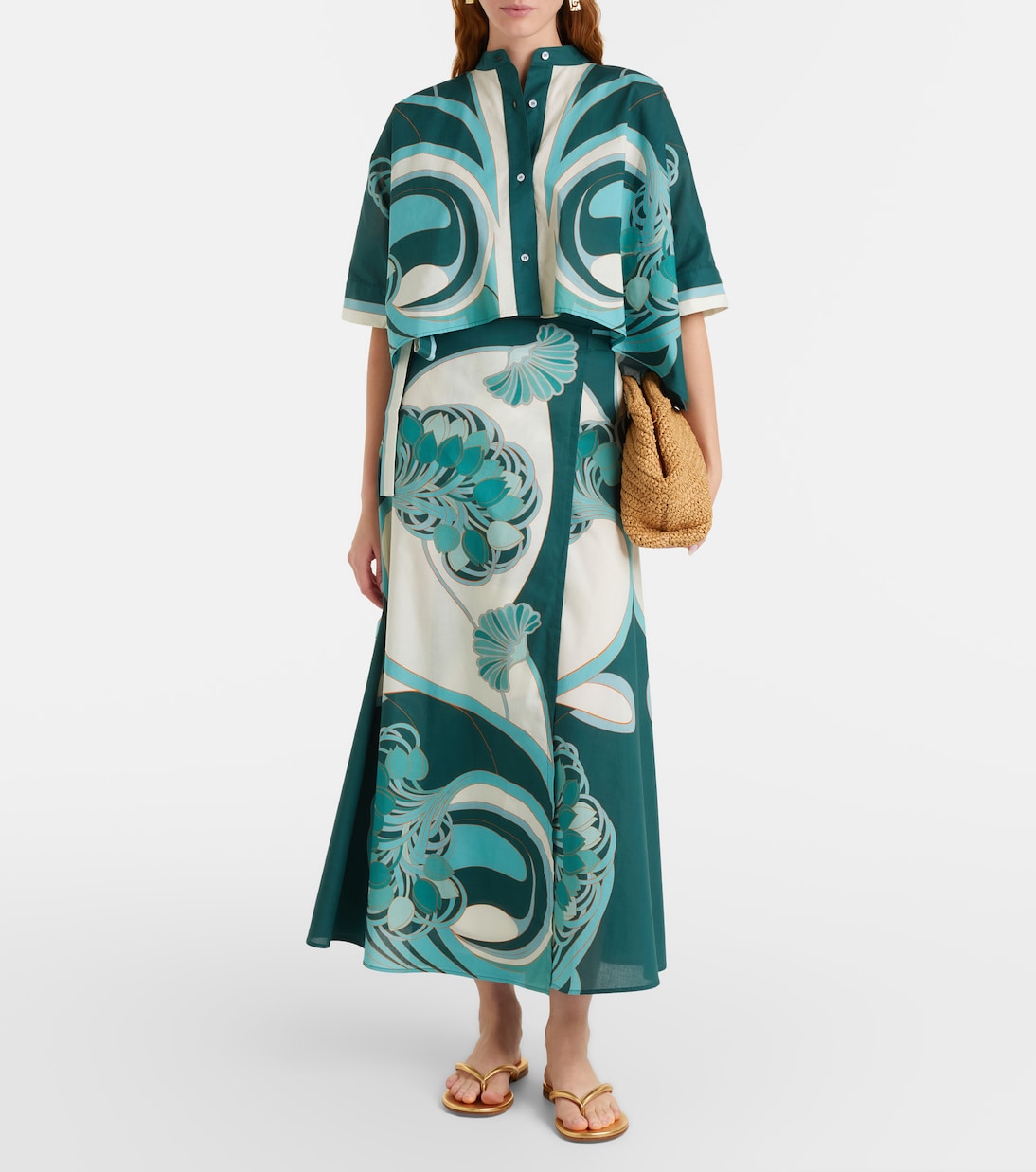 Chemise courte en coton imprimée | La DoubleJ