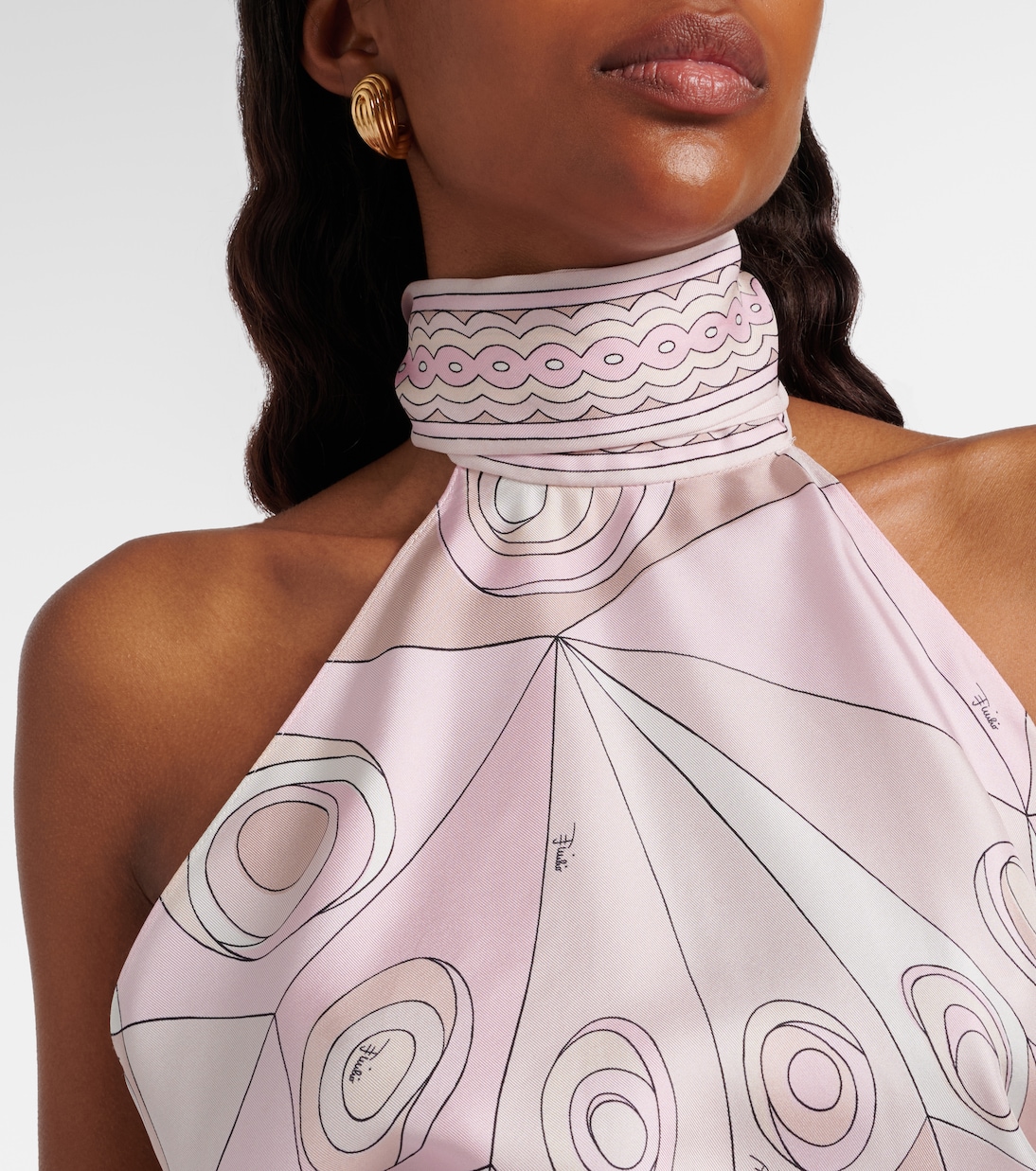 Occhi silk twill top | Pucci