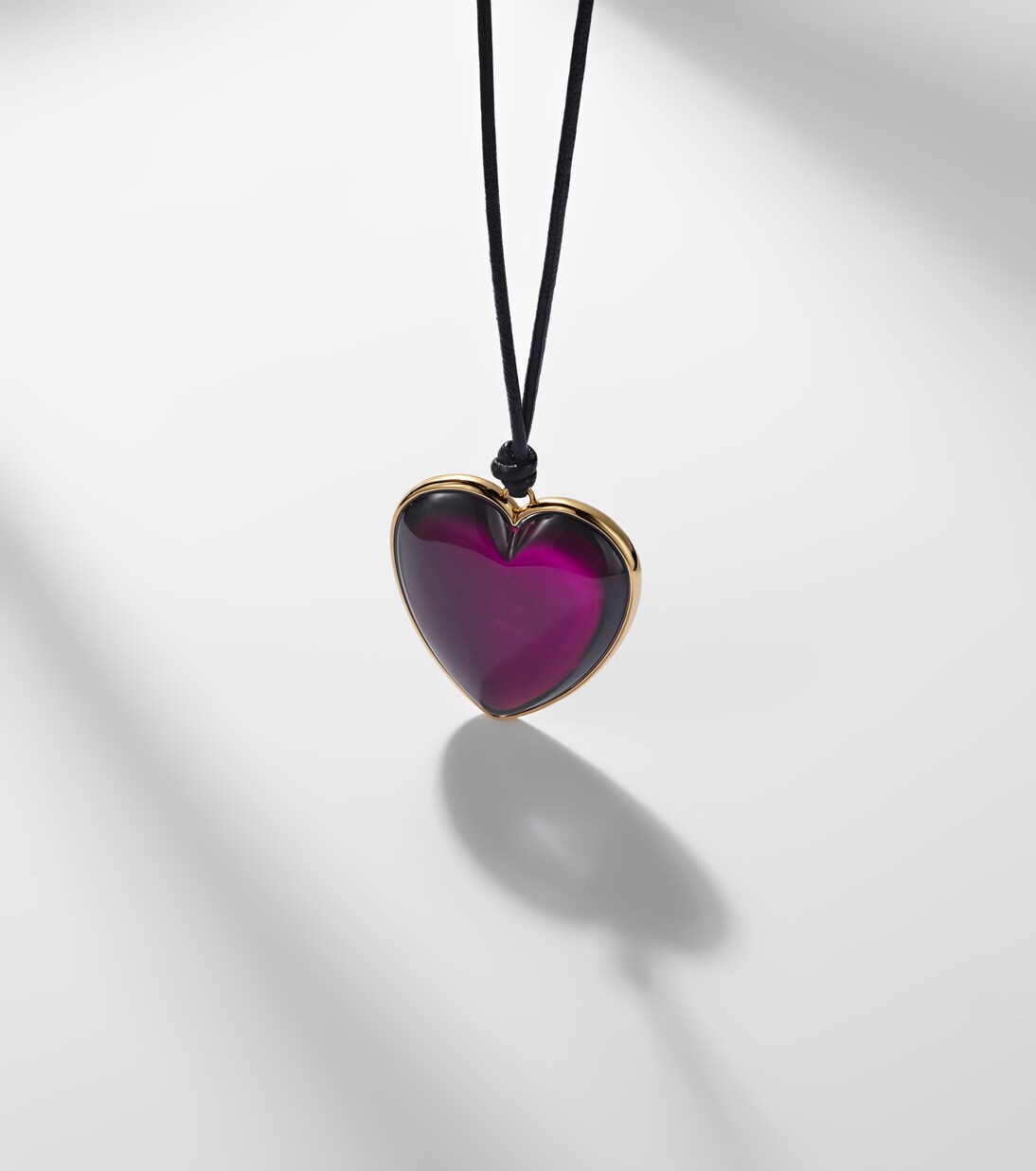 14kt gold-plated and leather necklace with quartz | Jennifer Fisher