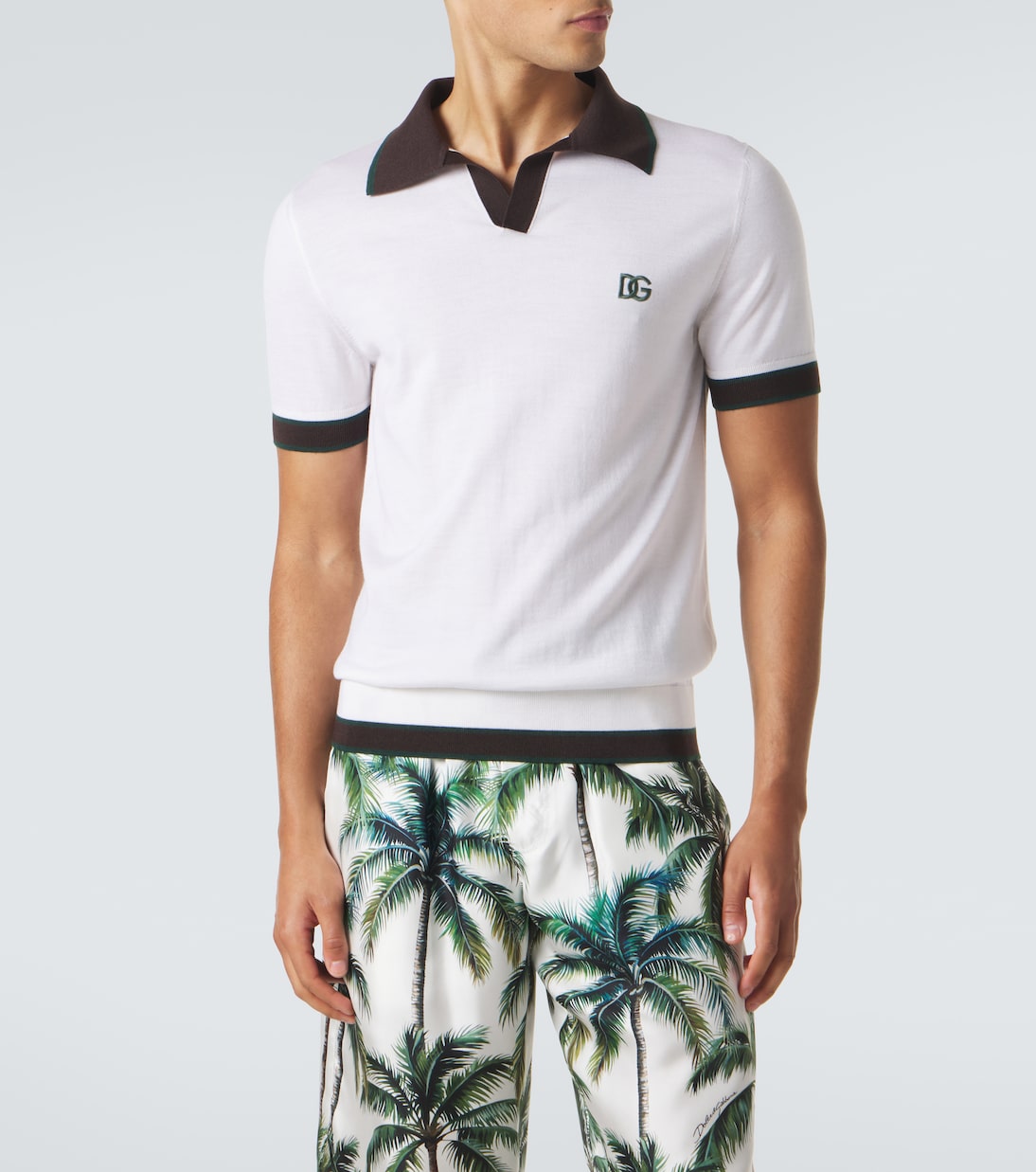 DG wool and silk polo shirt | Dolce&Gabbana