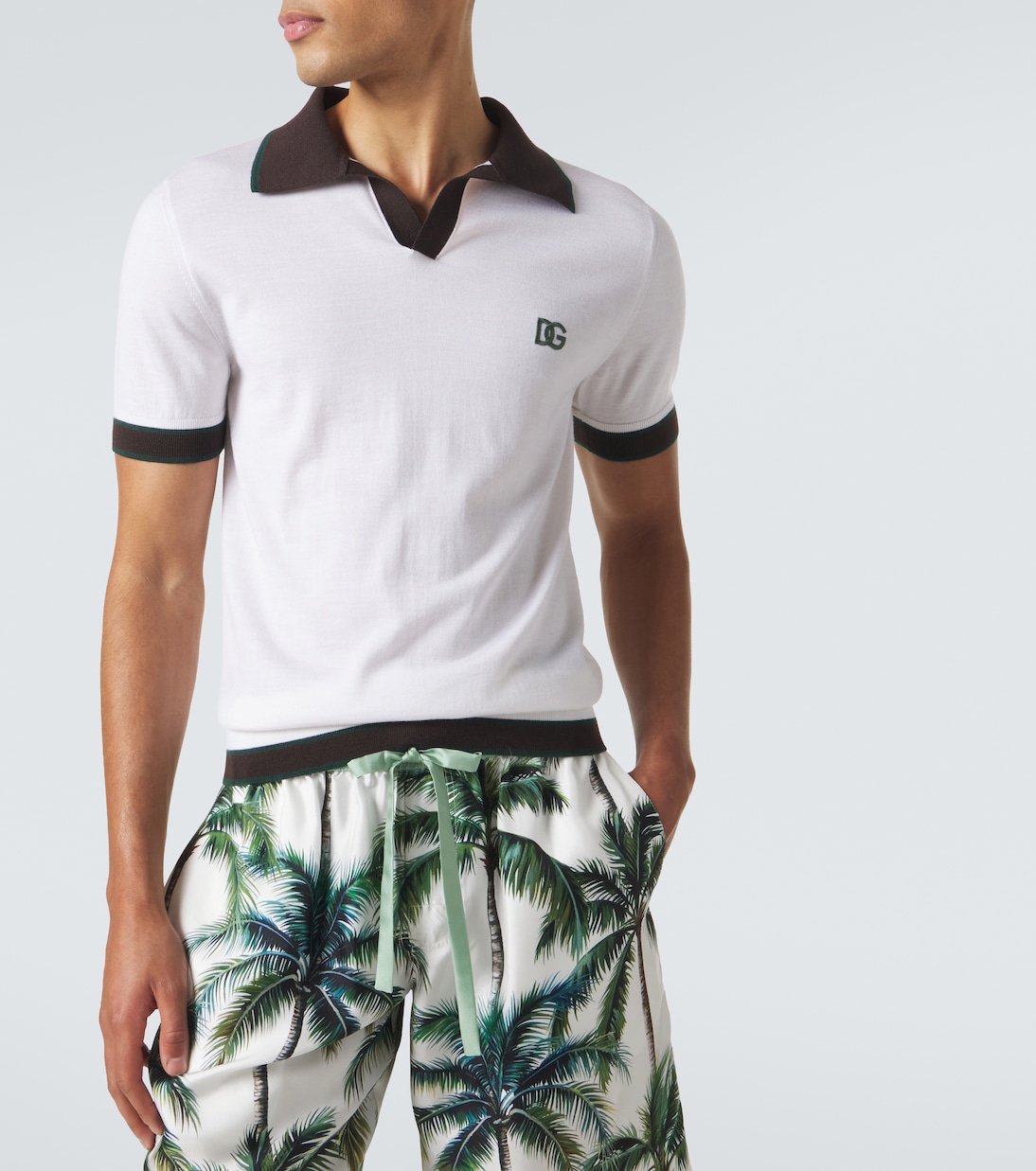 DG wool and silk polo shirt | Dolce&Gabbana