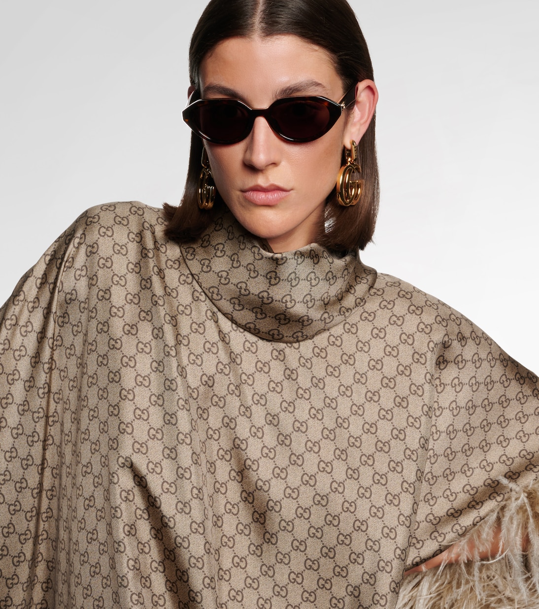 Ovale Sonnenbrille Double G | Gucci