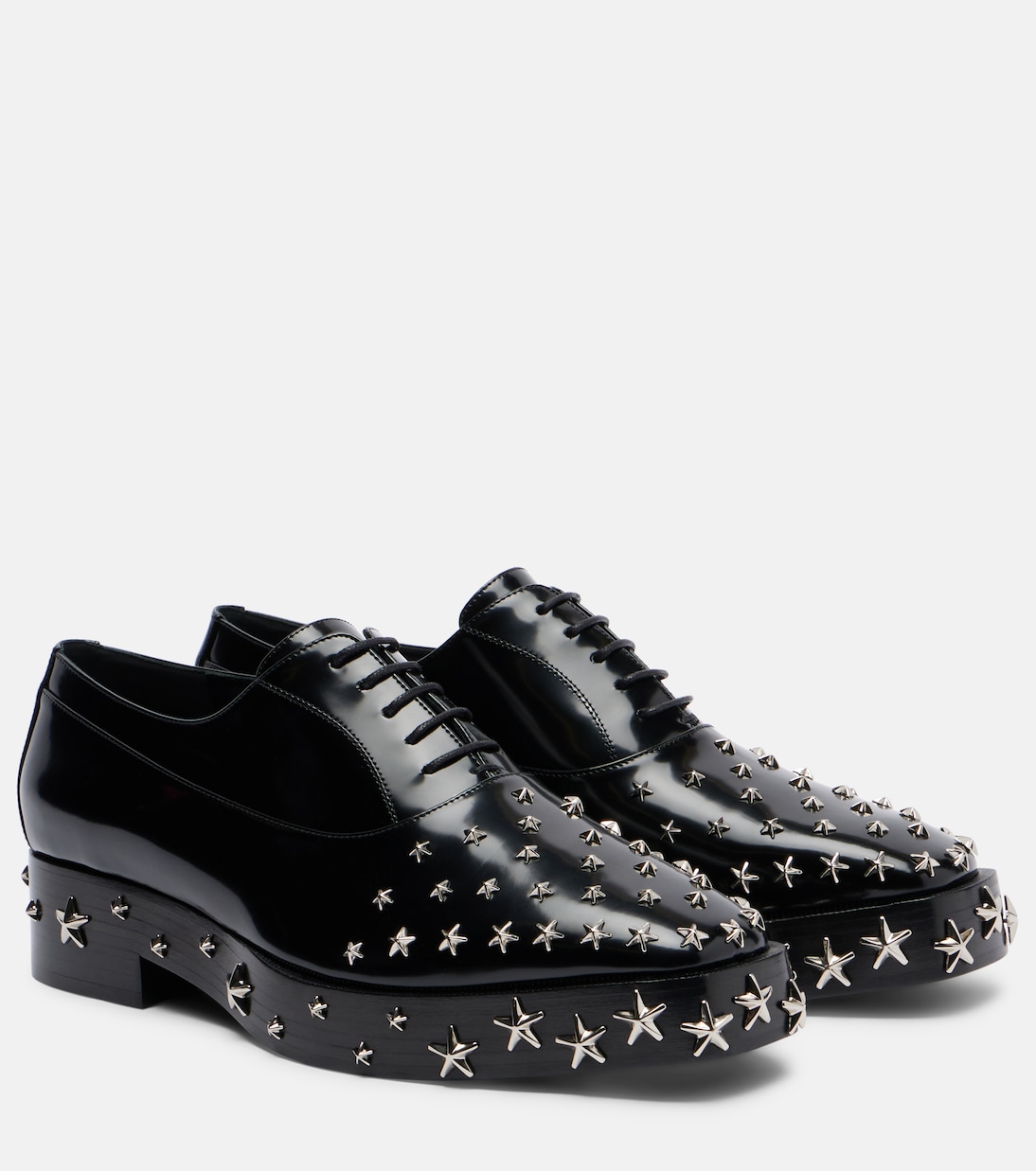 x Jimmy Choo embellished leather derby shoes | Noir Kei Ninomiya