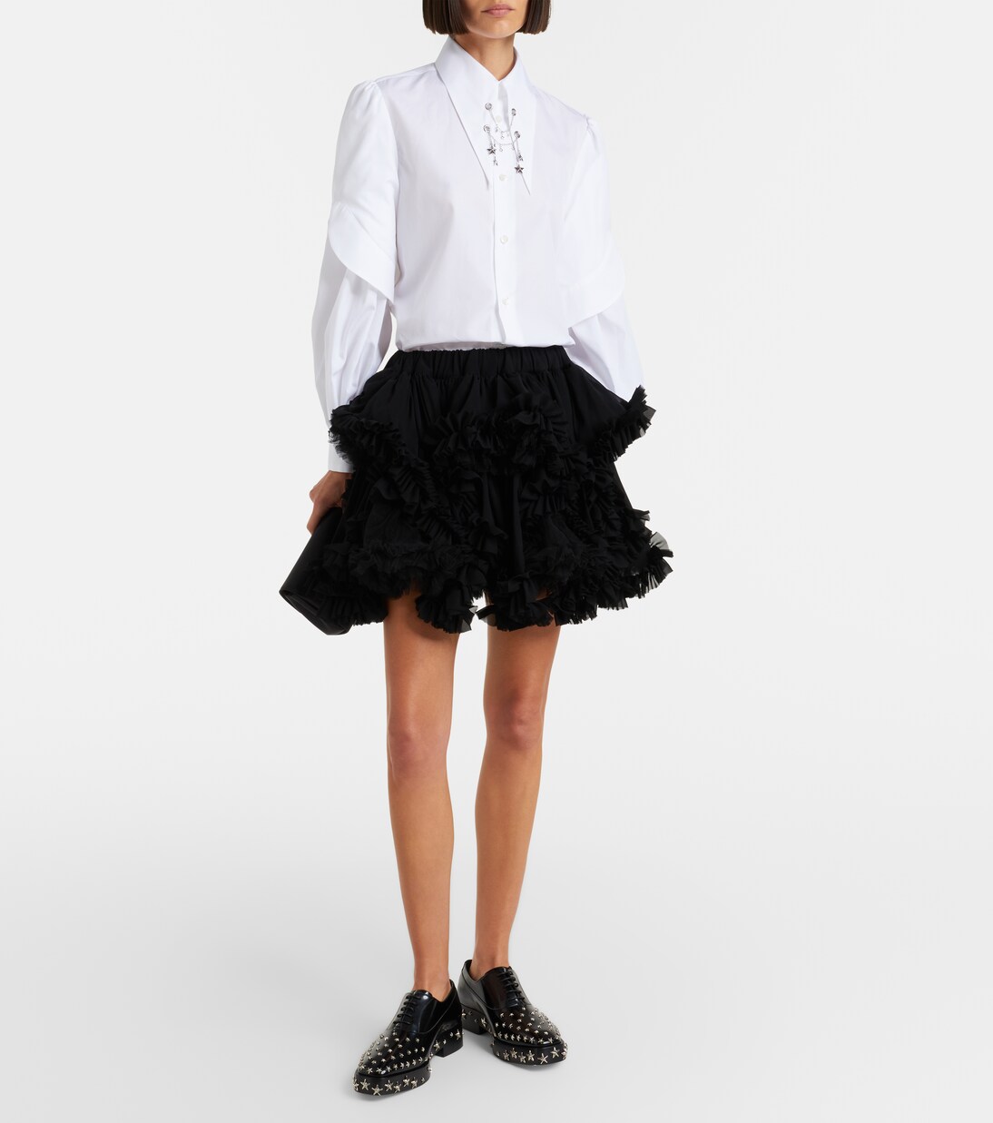 x Jimmy Choo embellished leather derby shoes | Noir Kei Ninomiya