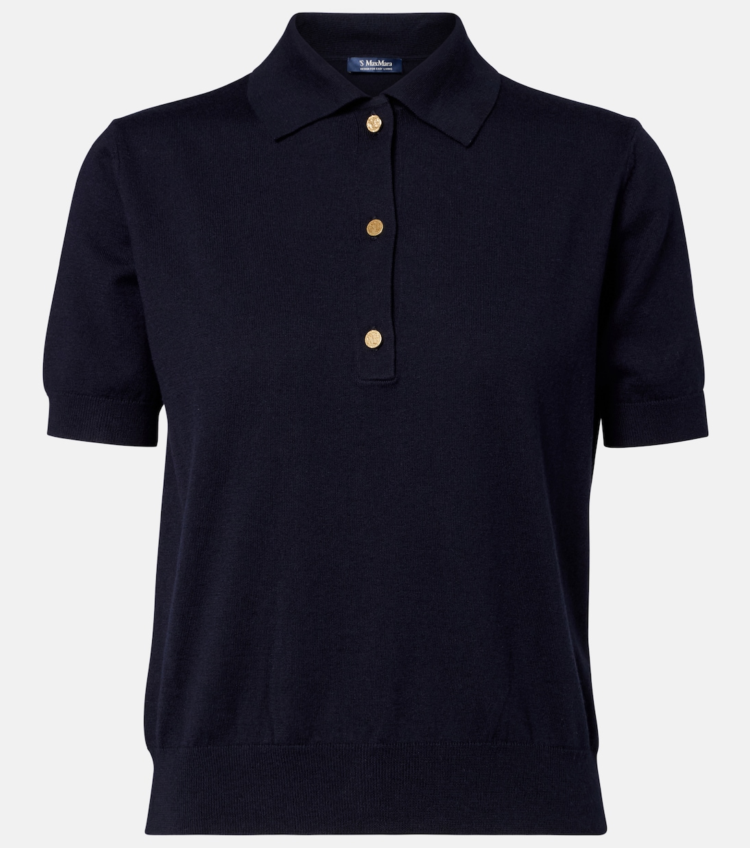 Cotton, silk, and cashmere polo sweater | 'S Max Mara