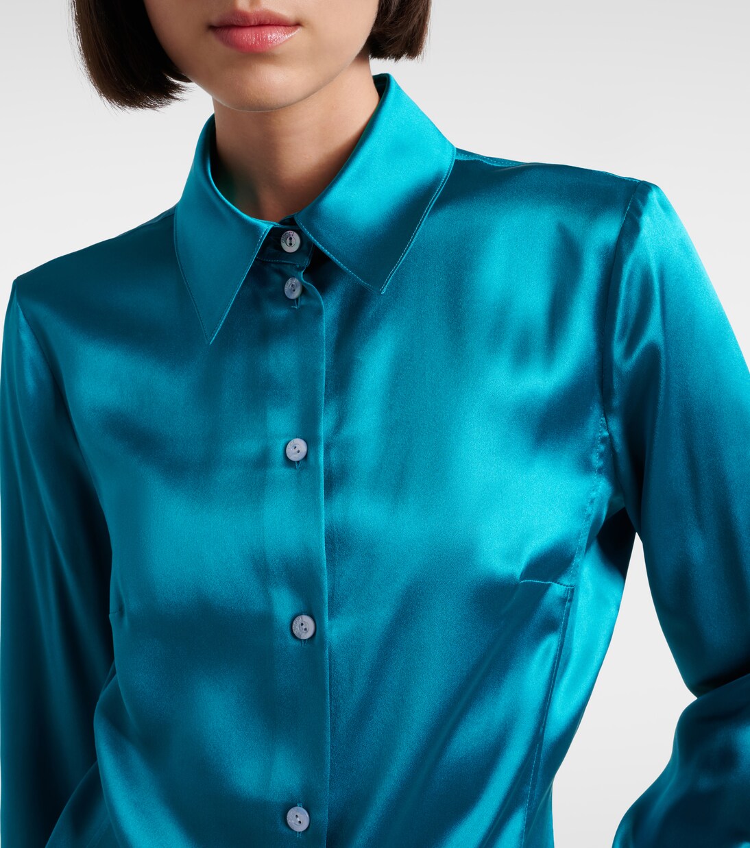 Camicia in raso di seta | Gucci