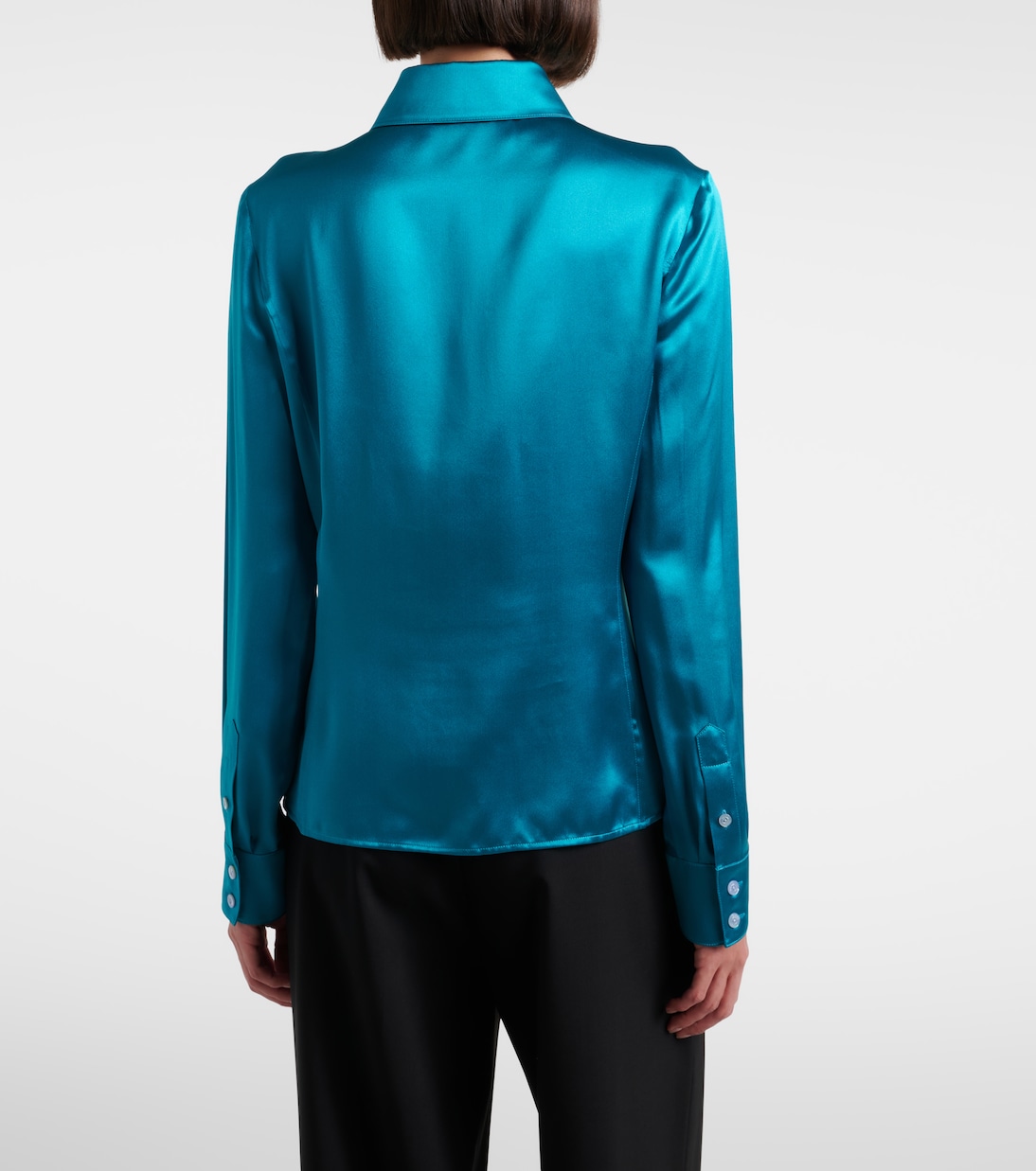 Camicia in raso di seta | Gucci