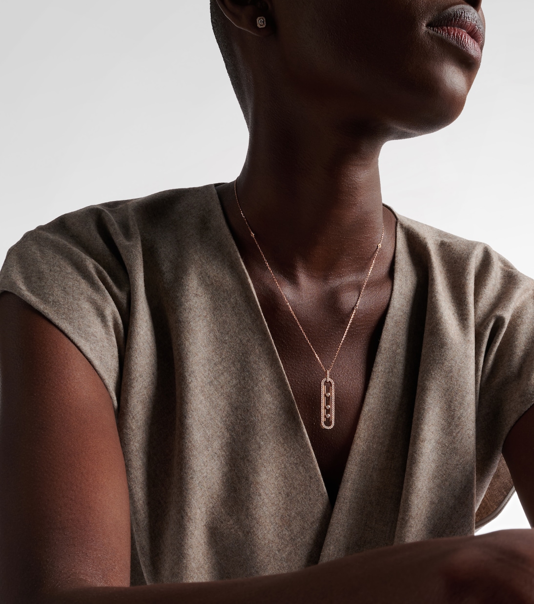 Halskette Move 10th aus 18kt Roségold mit Diamanten | Messika