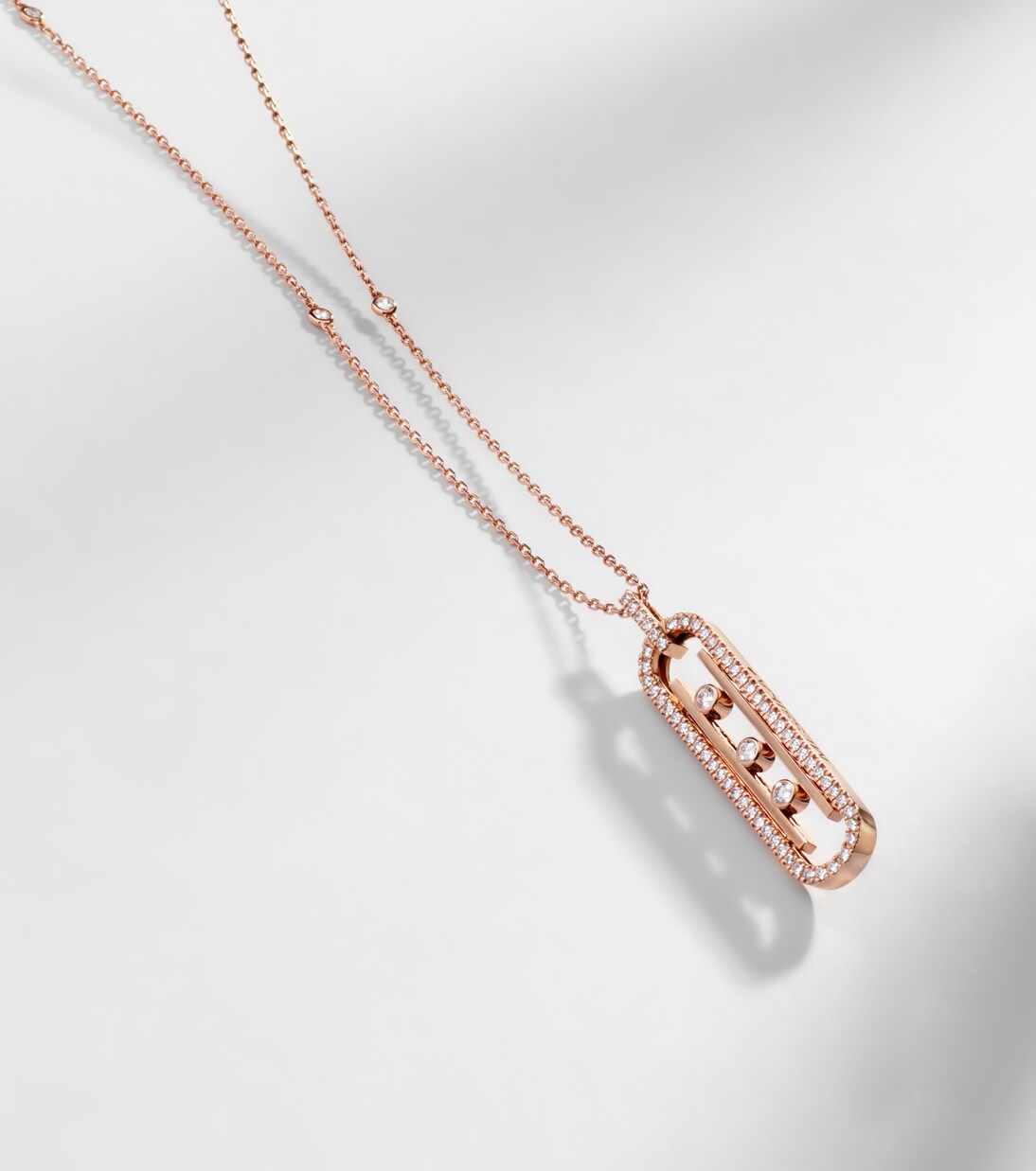 Halskette Move 10th aus 18kt Roségold mit Diamanten | Messika