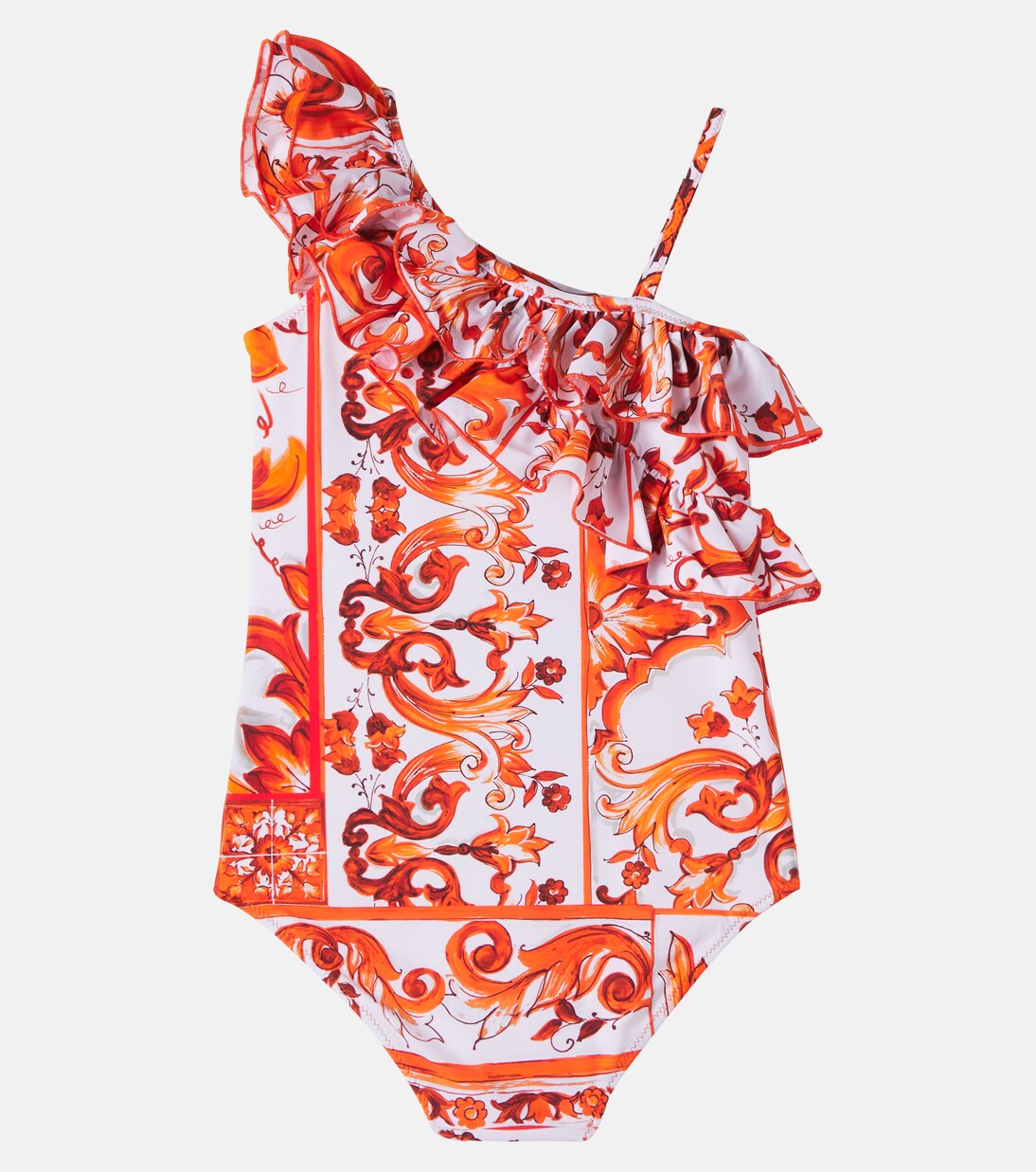 Printed ruffled swimsuit | Dolce&Gabbana Kids