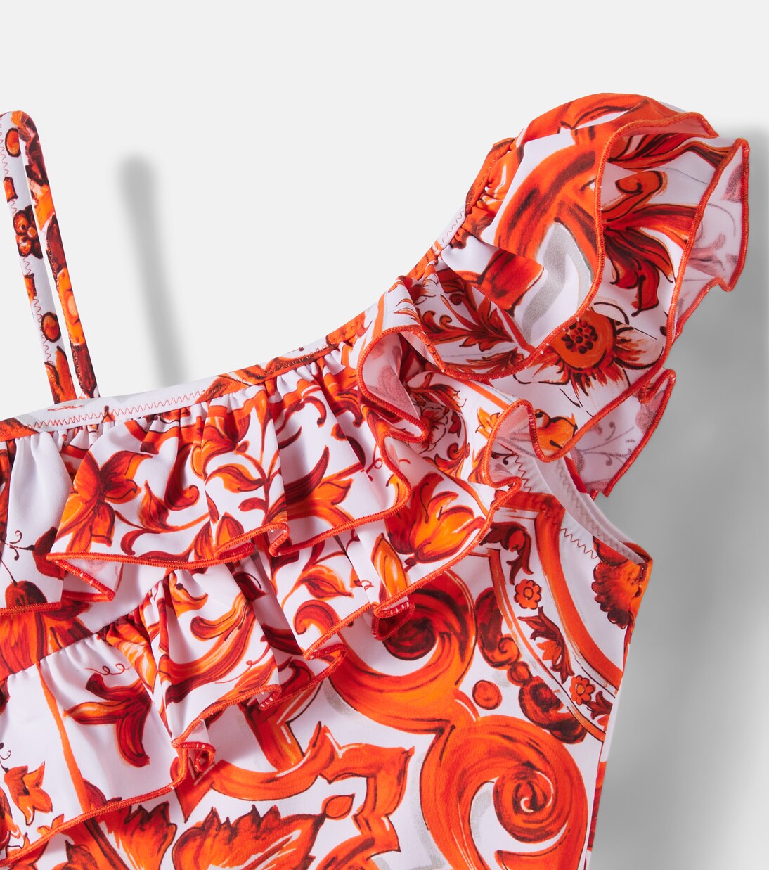 Printed ruffled swimsuit | Dolce&Gabbana Kids