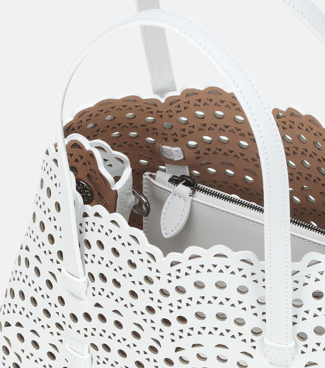 Le Mina 25 Vienne Wave leather tote bag | Alaïa