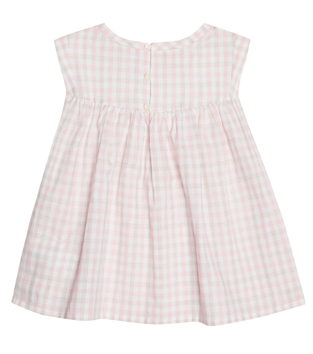 Armonie checked cotton and linen top | Bonpoint