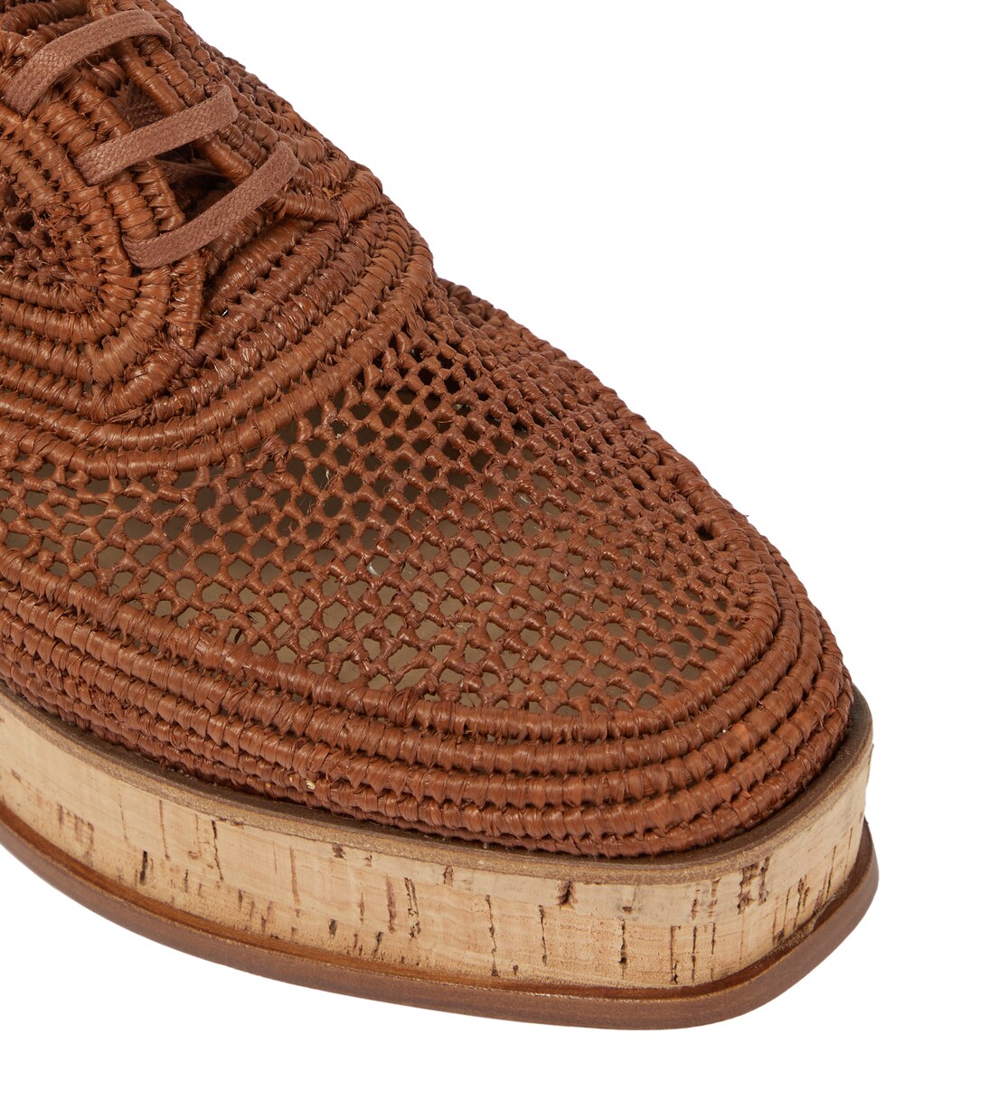 x Clergerie - Stringate Harold in rafia con platform | Gabriela Hearst