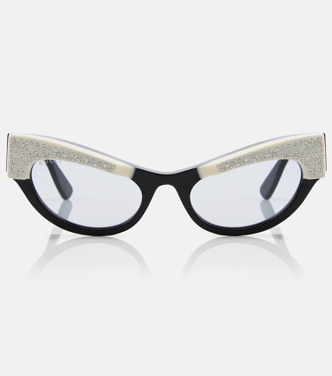 Occhiali da sole cat-eye con cristalli | Gucci