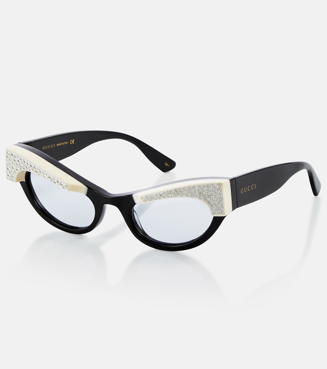 Occhiali da sole cat-eye con cristalli | Gucci