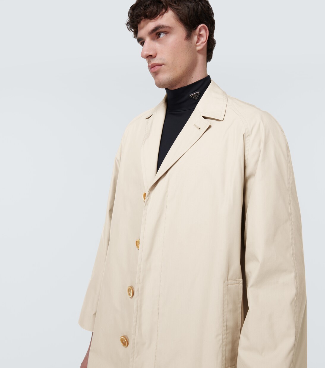 Cotton-blend overcoat | Prada