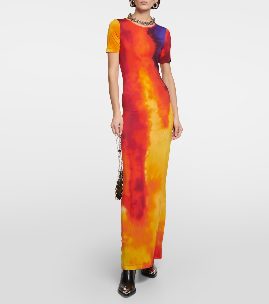 Vestido largo multicolor | Rabanne