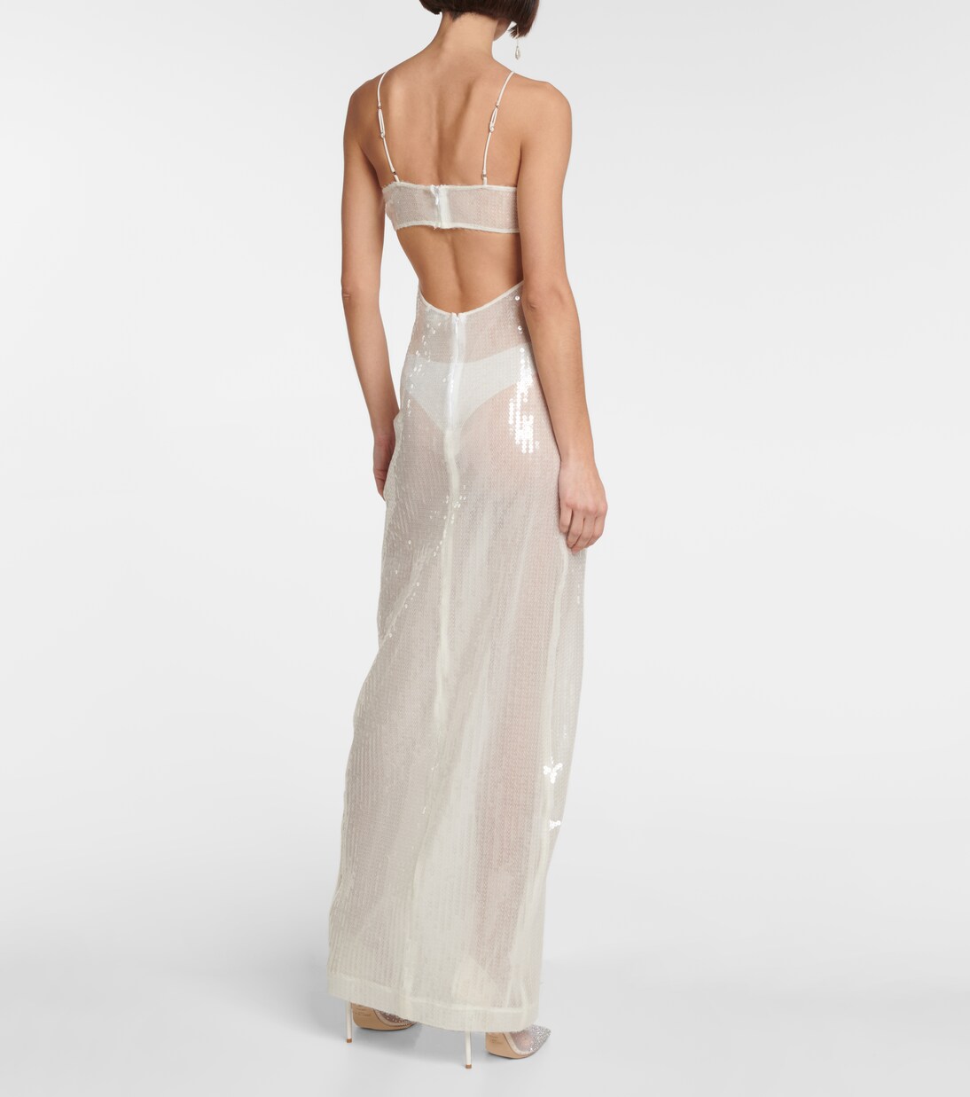 Robe de mariée en tulle à sequins | Nensi Dojaka