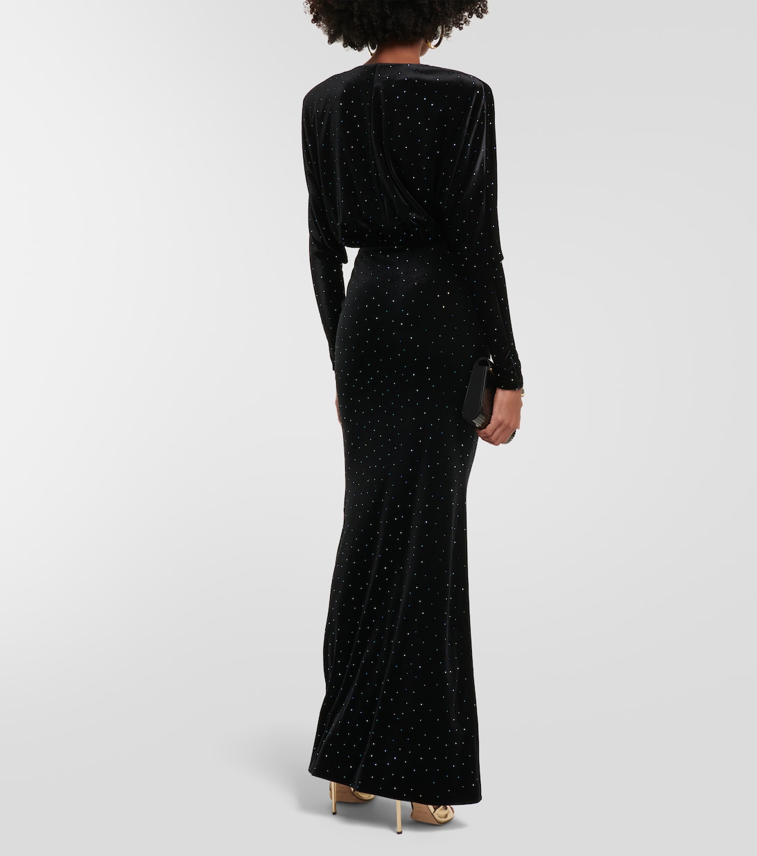 Verziertes Maxikleid aus Samt | Alexandre Vauthier