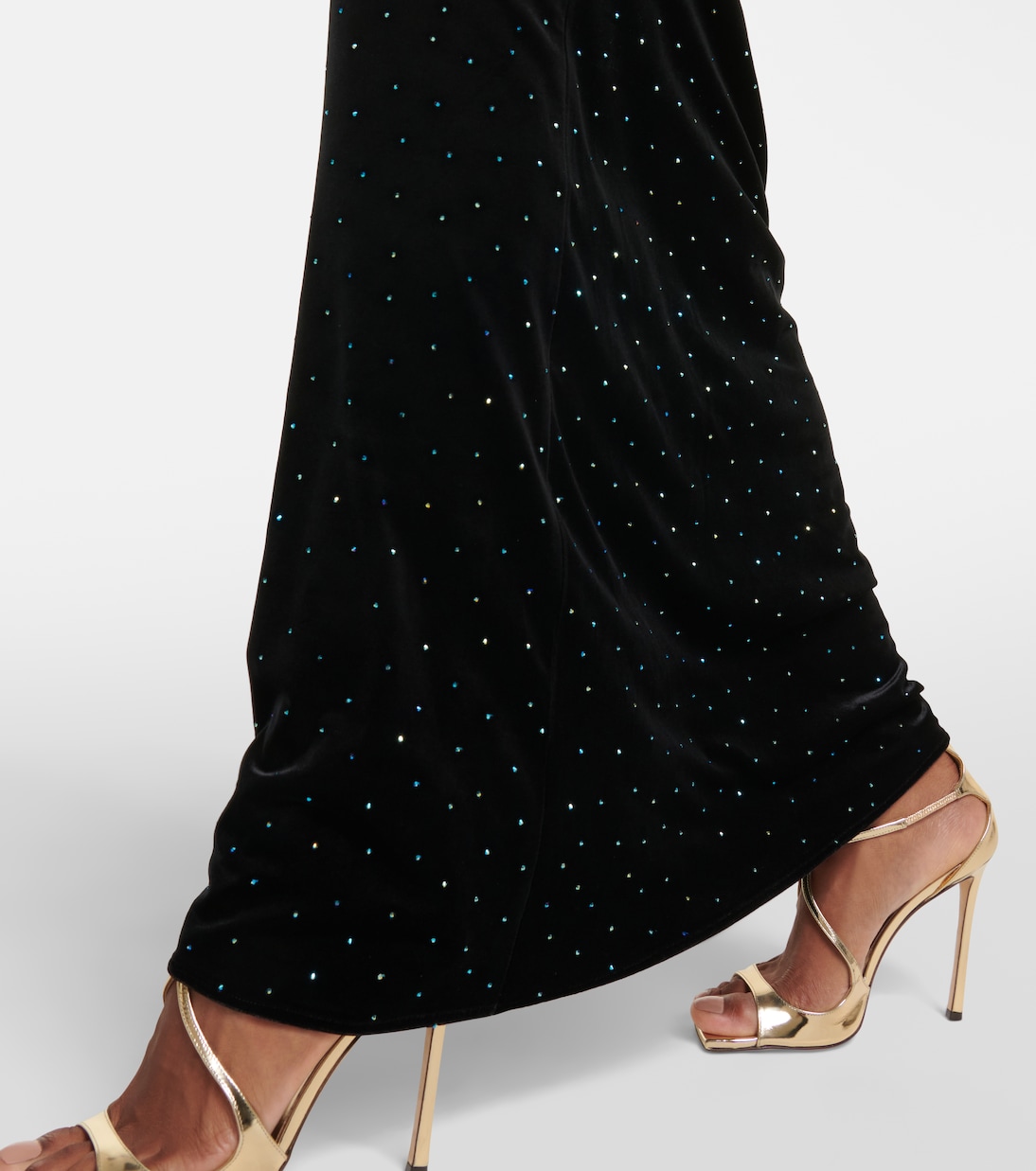 Verziertes Maxikleid aus Samt | Alexandre Vauthier