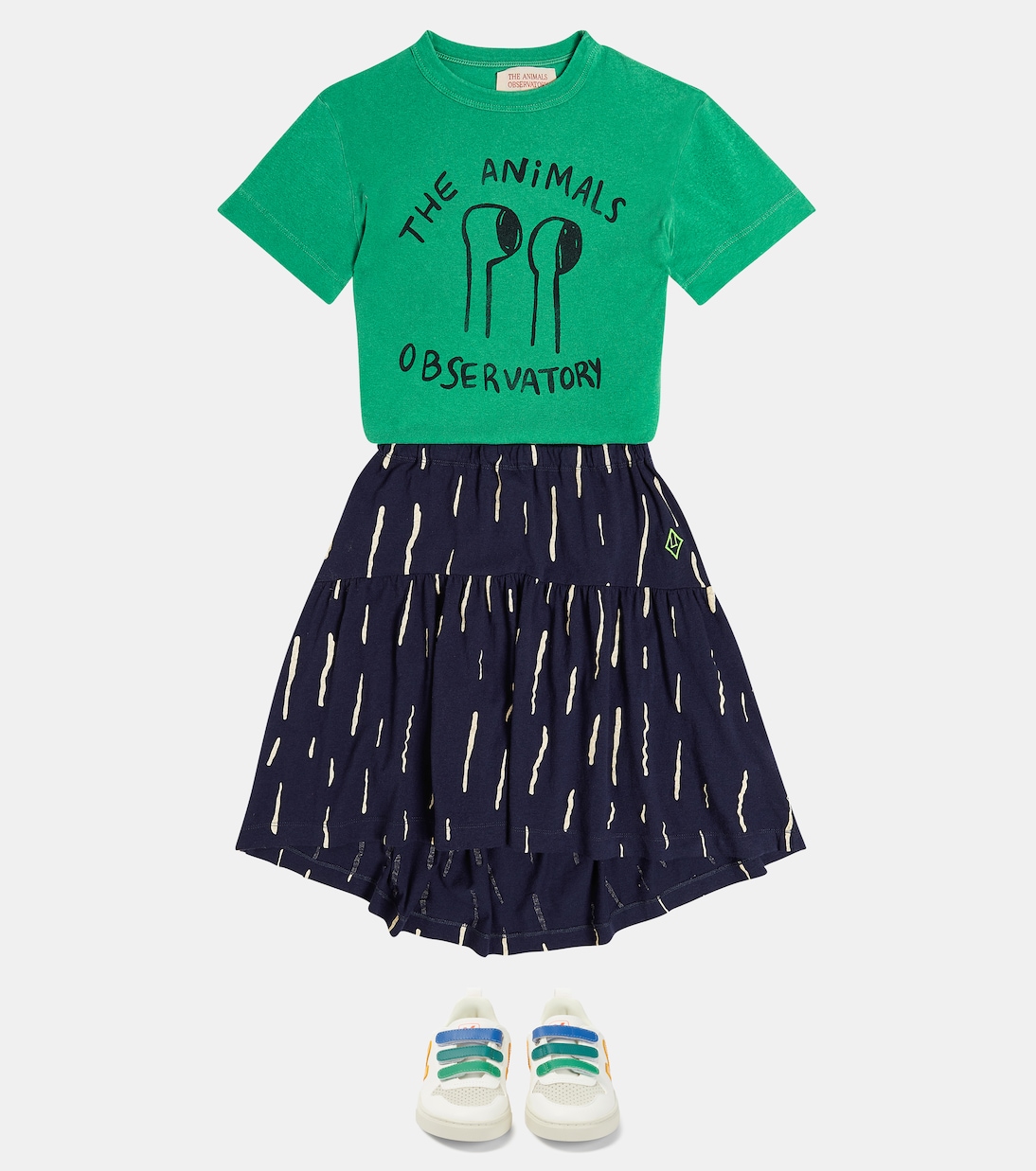 Gonna Bird in cotone con stampa | The Animals Observatory