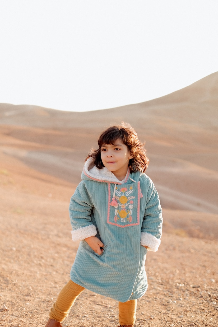 Bacani embroidered cotton corduroy coat | Louise Misha