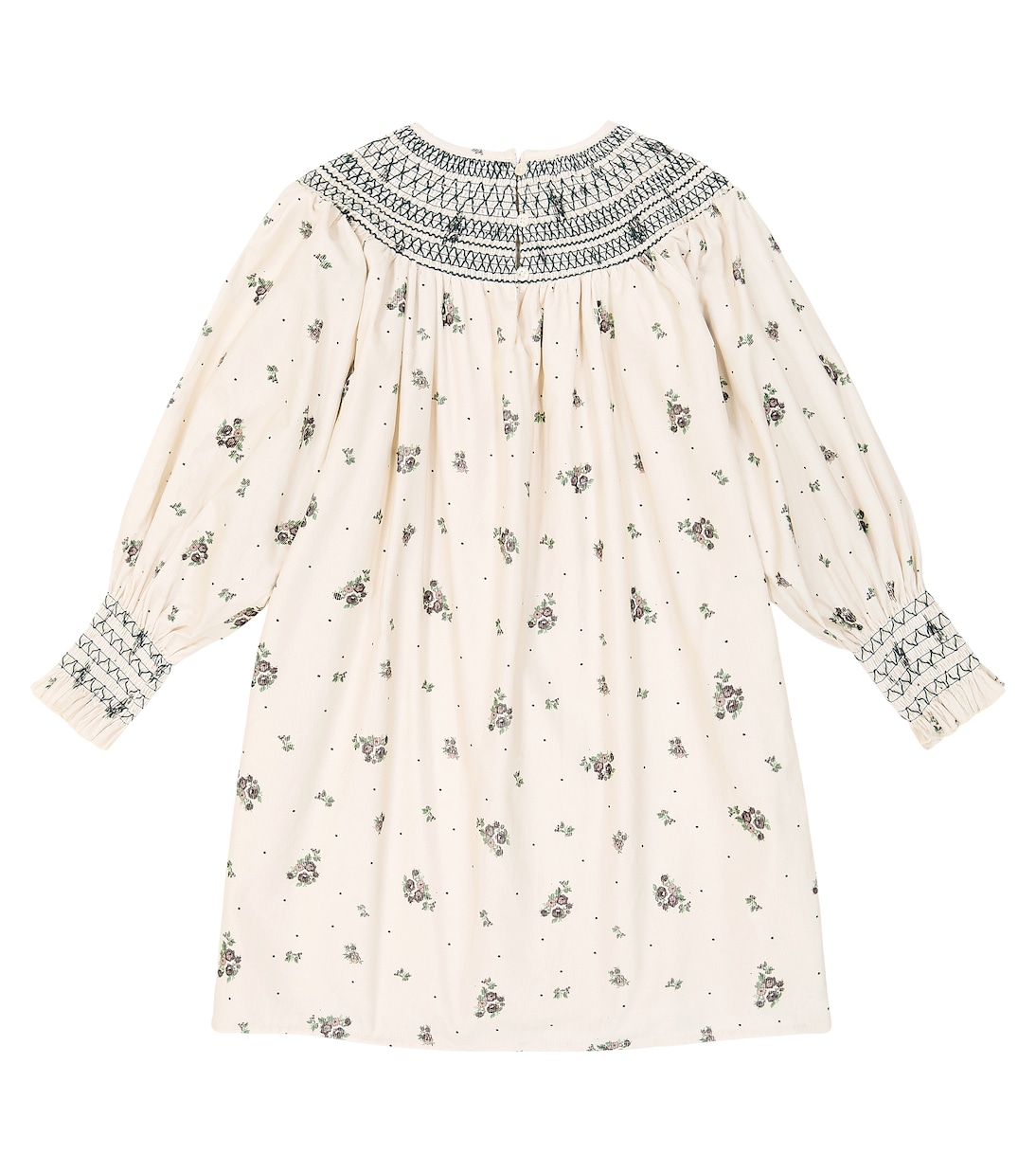 Carla floral cotton corduroy dress | C'era Una Volta