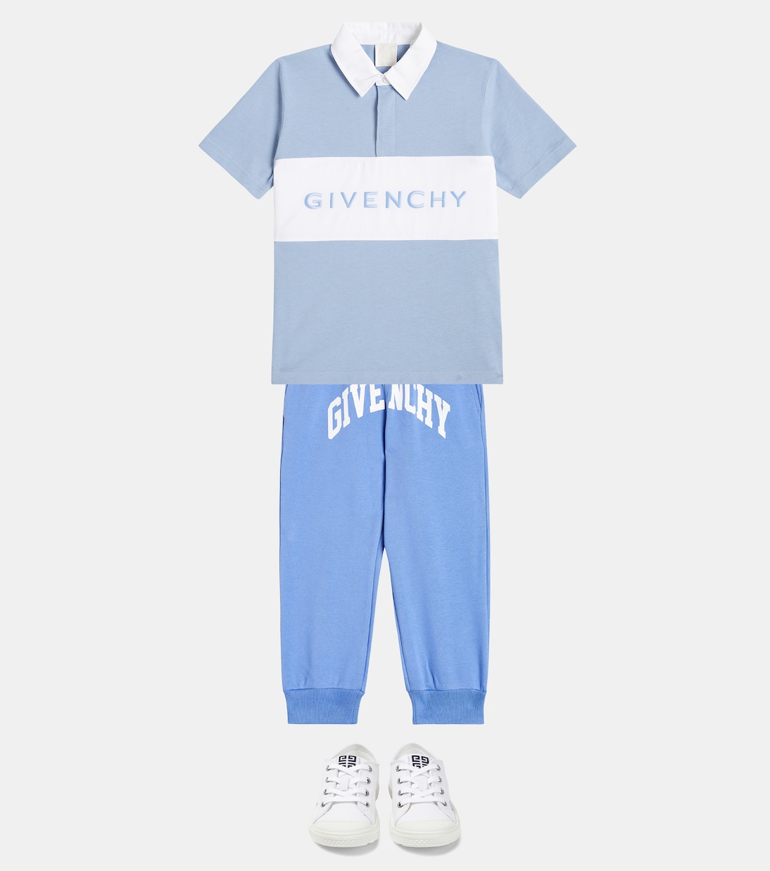 Logo cotton-blend jersey sweatpants | Givenchy Kids