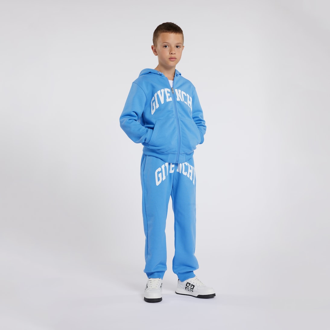 Logo cotton-blend jersey sweatpants | Givenchy Kids