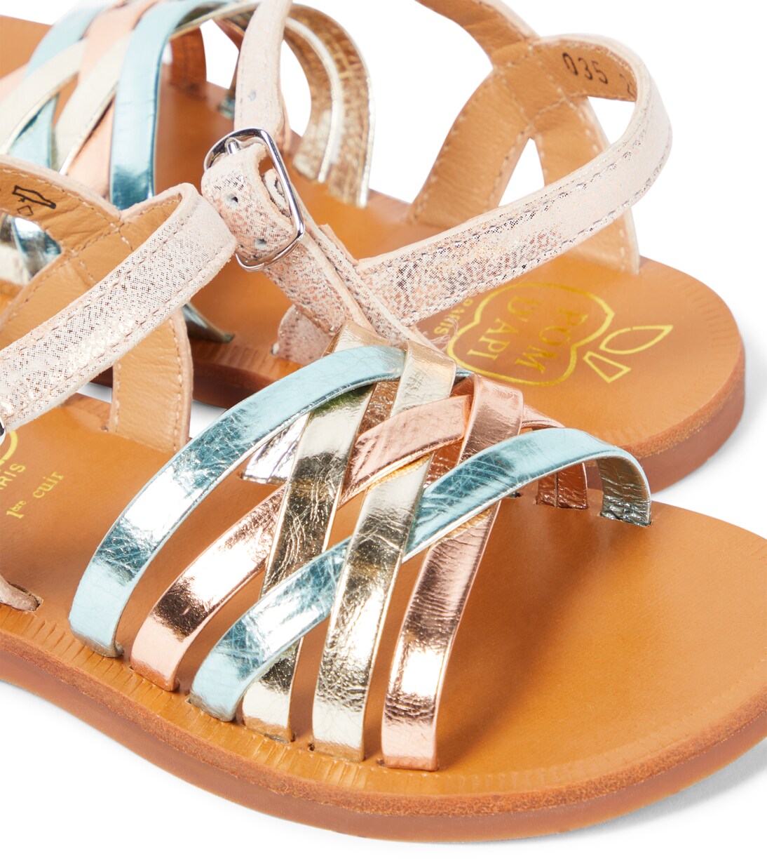 Plagette Lux leather sandals | Pom d'Api